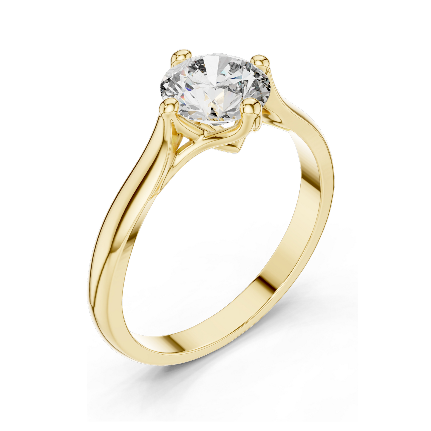 1.00 CT Lab Grown Diamond Engagement Ring for Women | VVS-VS Clarity | 18KT, 14KT, 10KT Gold & 925 Silver | Moissanite & Lab Diamond Options