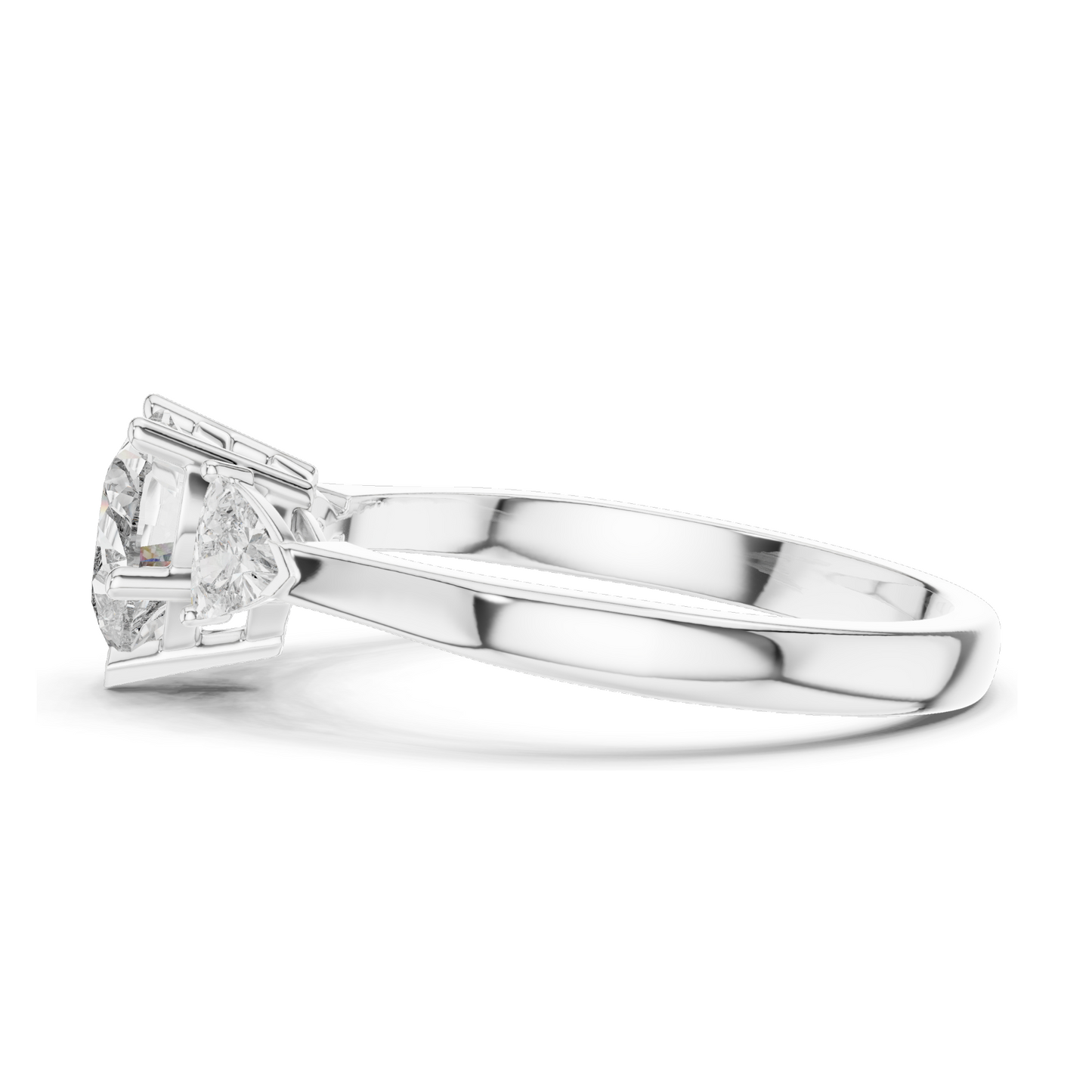 1.39 CT Lab-Grown Diamond Heart Ring for Women | VVS-VS EF Clarity | 18KT, 14KT, 10KT Gold & 925 Silver | Rose, Yellow, White Gold & Moissanite Options