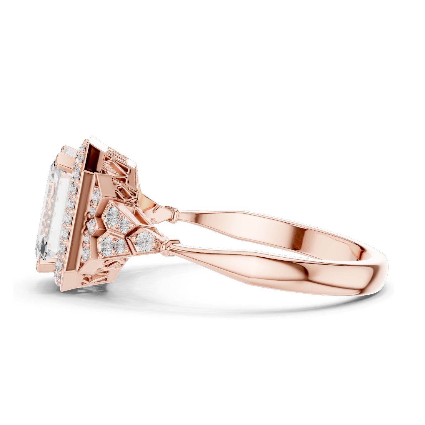 1.951 CT Lab Diamond Engagement Ring | VVS-VS EF Clarity | 18KT, 14KT, 10KT Gold & 925 Silver | Rose, Yellow, White Gold & Moissanite Options