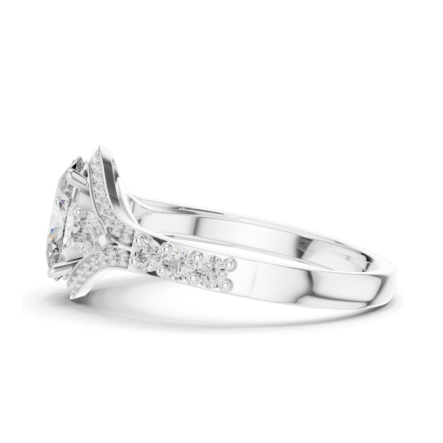 0.316 CT Lab-Grown Diamond Ring for Women | VVS-VS EF Clarity | 18KT, 14KT, 10KT Gold & 925 Silver | Rose, Yellow, White Gold & Moissanite Options