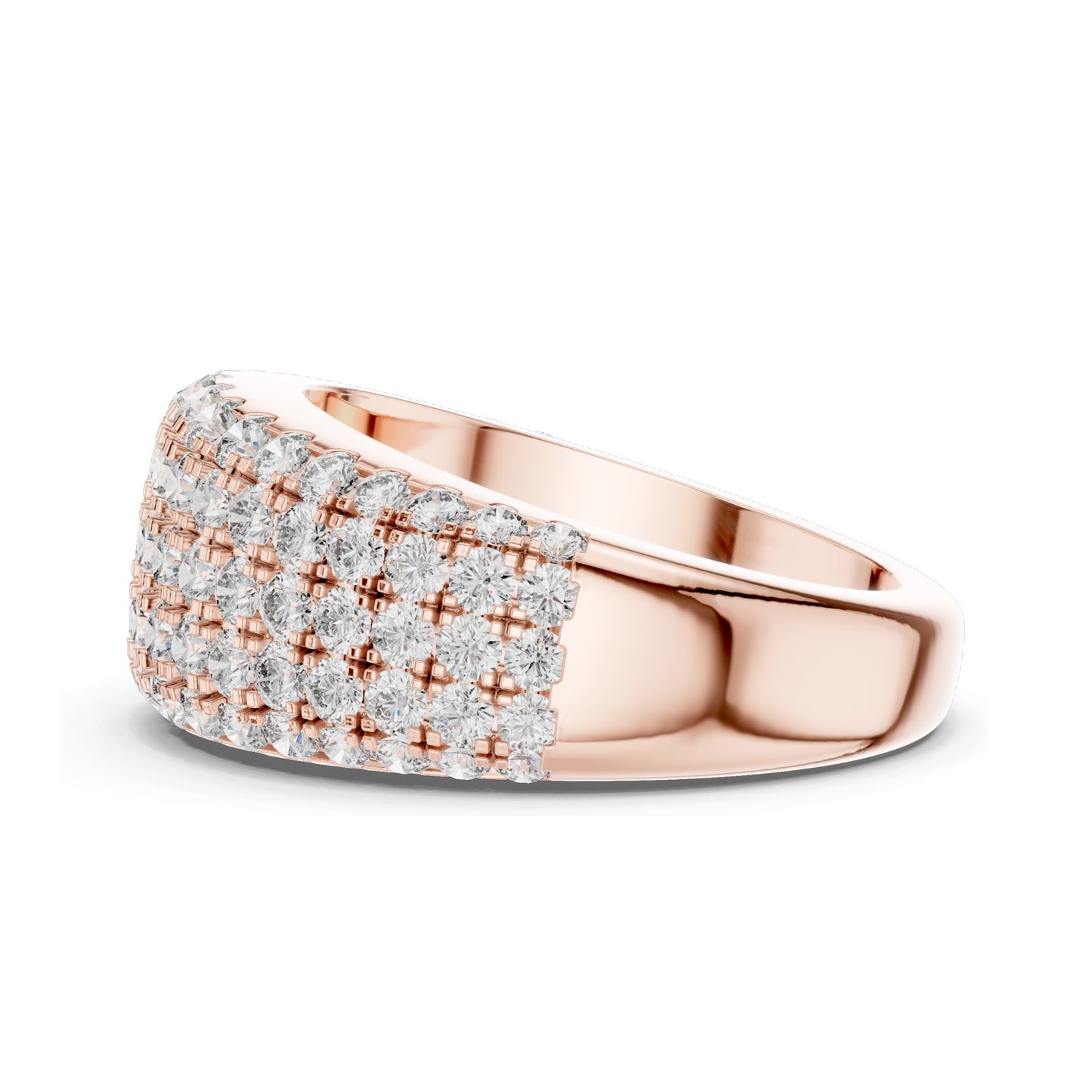 2.28 CT Total Lab Diamond Pavé Eternity Band Ring for Women | VVS-VS EF Clarity | 18KT, 14KT, 10KT Gold & 925 Silver | Rose, Yellow, White Gold & Moissanite Options