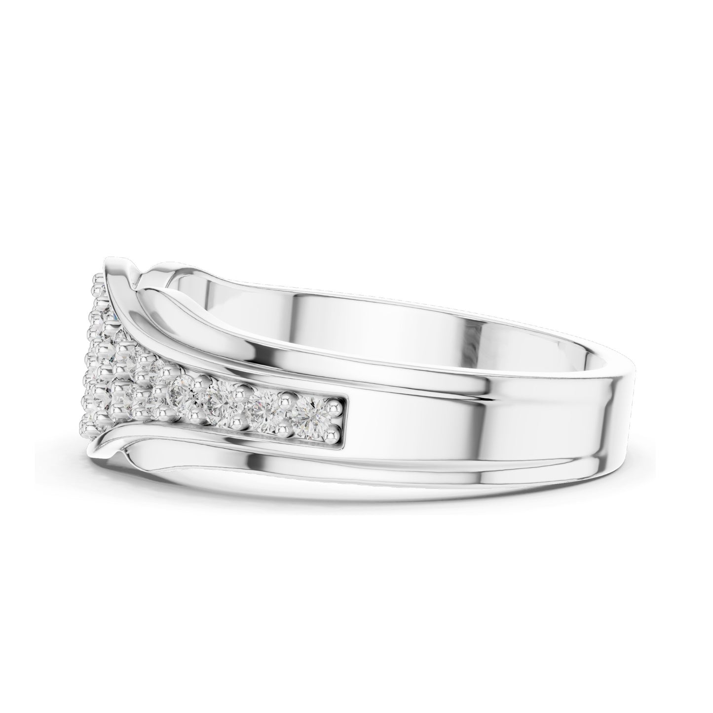 0.49 CT Lab-Grown Diamond Cluster Ring for Women | VVS-VS EF Clarity | 18KT, 14KT, 10KT Gold & 925 Silver | Rose, Yellow, White Gold & Moissanite Options