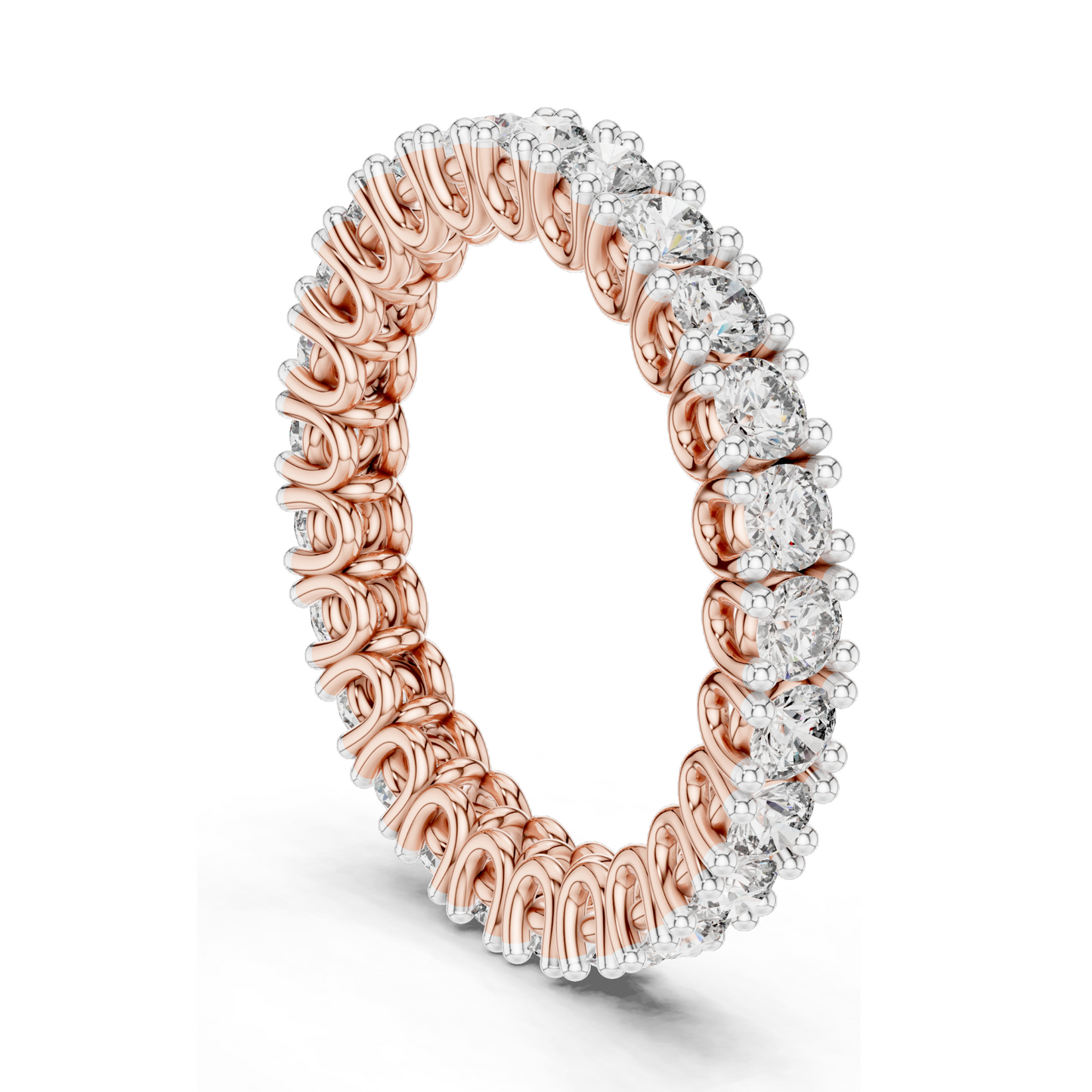 1.625 CT Lab Diamond Eternity Ring for Women | VVS-VS EF Clarity | 18KT, 14KT, 10KT Gold & 925 Silver | Rose, Yellow, White Gold & Moissanite Options