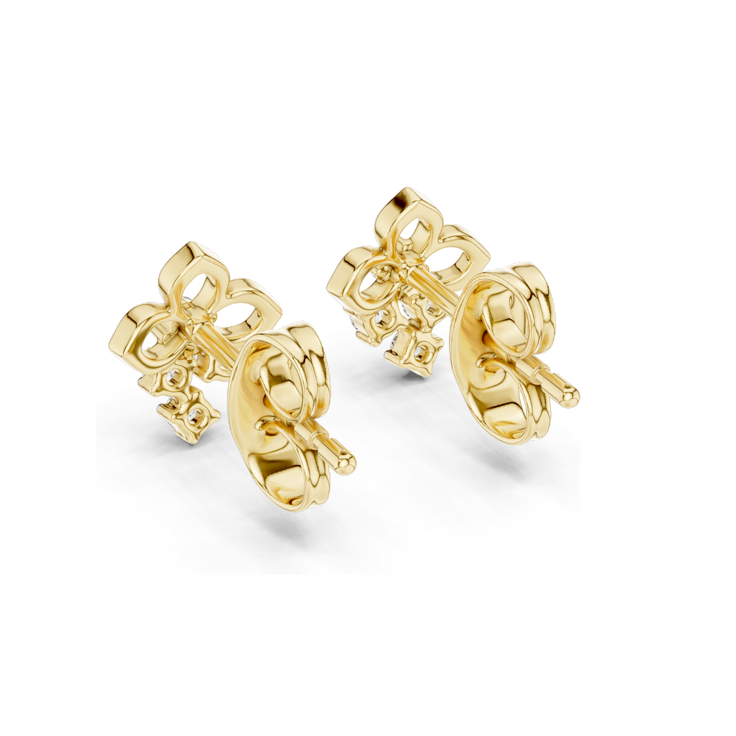 Elegant Lab-Grown Diamond Earrings | 0.082 Ct VVS-VS EF Clarity | 18KT, 14KT, 10KT Gold & 925 Silver | Rose, Yellow, White Gold & Moissanite Options