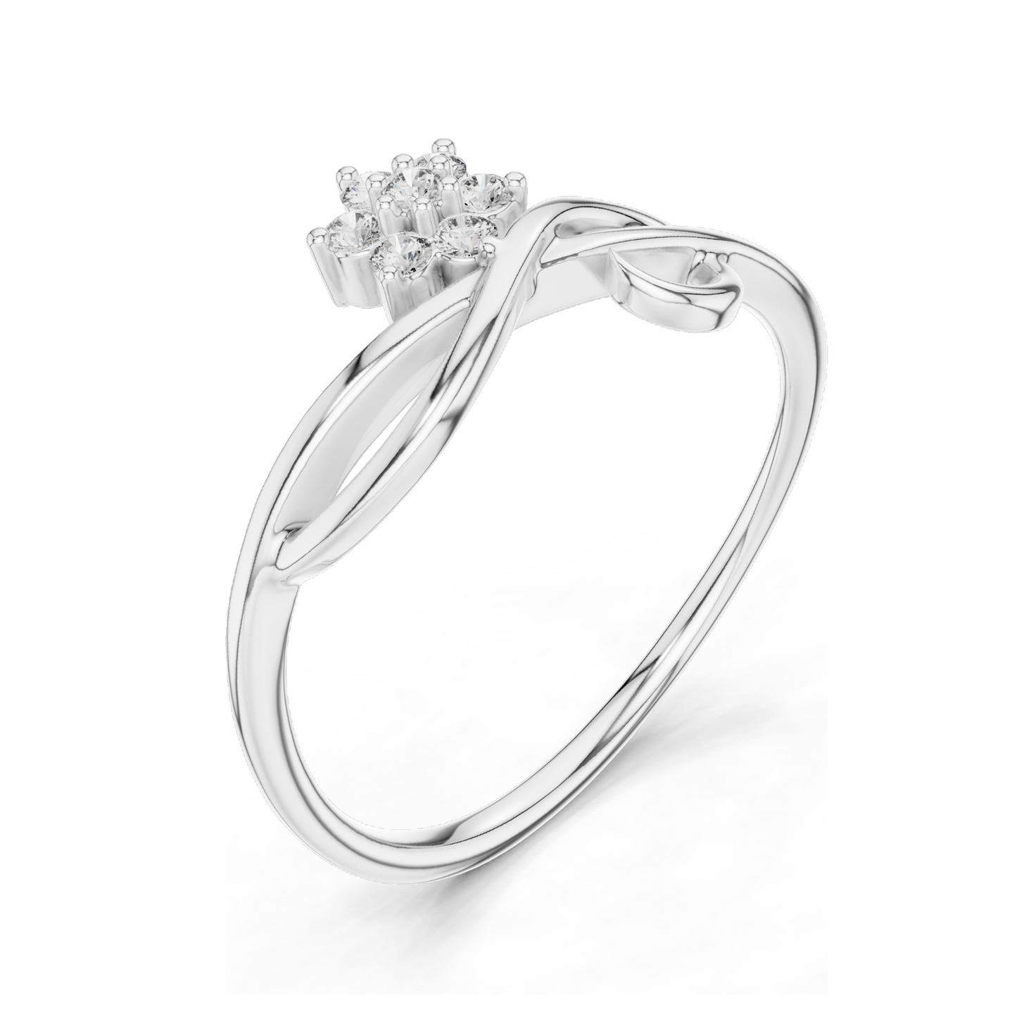 0.105 CT Lab Diamond Star-Shaped Ring for Women | 18KT, 14KT, 10KT Gold & 925 Silver | Rose, Yellow, White Gold Options | VVS-VS EF Clarity | Moissanite Available