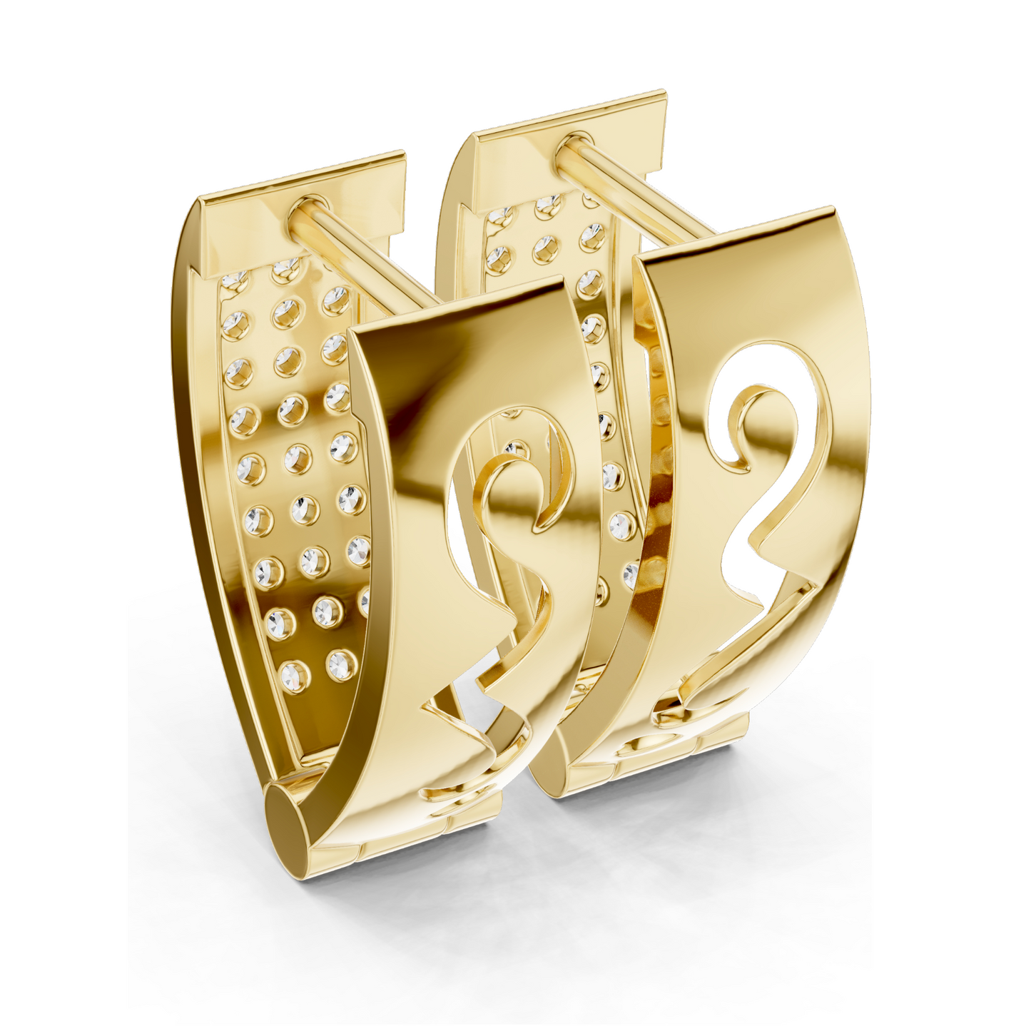 0.54 CT Lab-Created Diamond Hoop Earrings | VVS-VS Clarity, EF Color | 18KT, 14KT, 10KT Gold & 925 Silver | Rose, Yellow, White Gold | Luxury Fine Jewelry