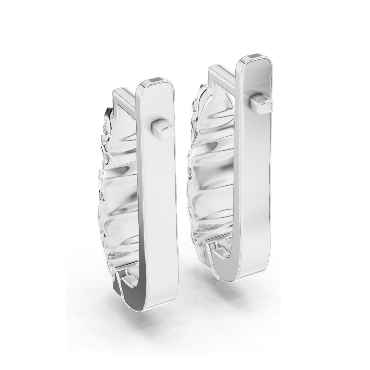 0.262 CT Lab Diamond Hoop Earrings | VVS-VS EF CVD Diamonds | 18KT, 14KT, 10KT Gold & 925 Silver | Rose, Yellow, White Gold | Ethical Fine Jewelry