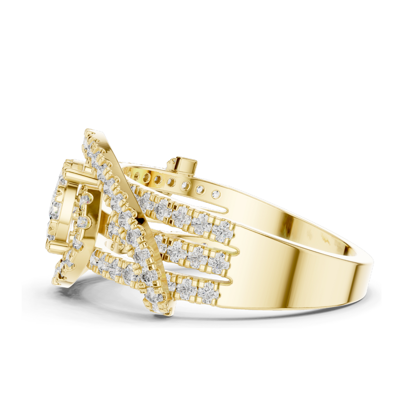 0.952 CT Lab Diamond Ring for Women | VVS-VS EF Clarity | 18KT, 14KT, 10KT Gold & 925 Silver | Rose, Yellow, White Gold & Moissanite Options