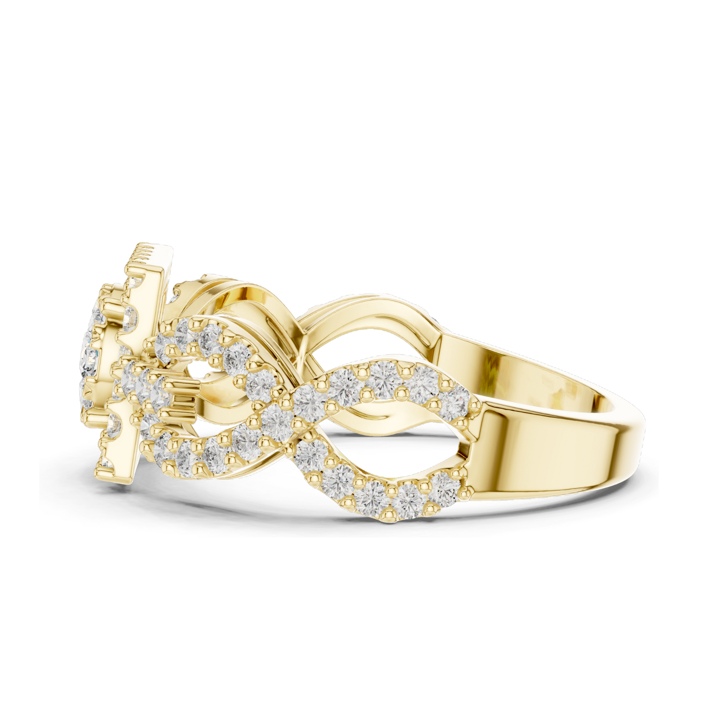 0.728 CT Lab Diamond Ring for Women | VVS-VS EF Clarity | 18KT, 14KT, 10KT Gold & 925 Silver | Rose, Yellow, White Gold & Moissanite Options