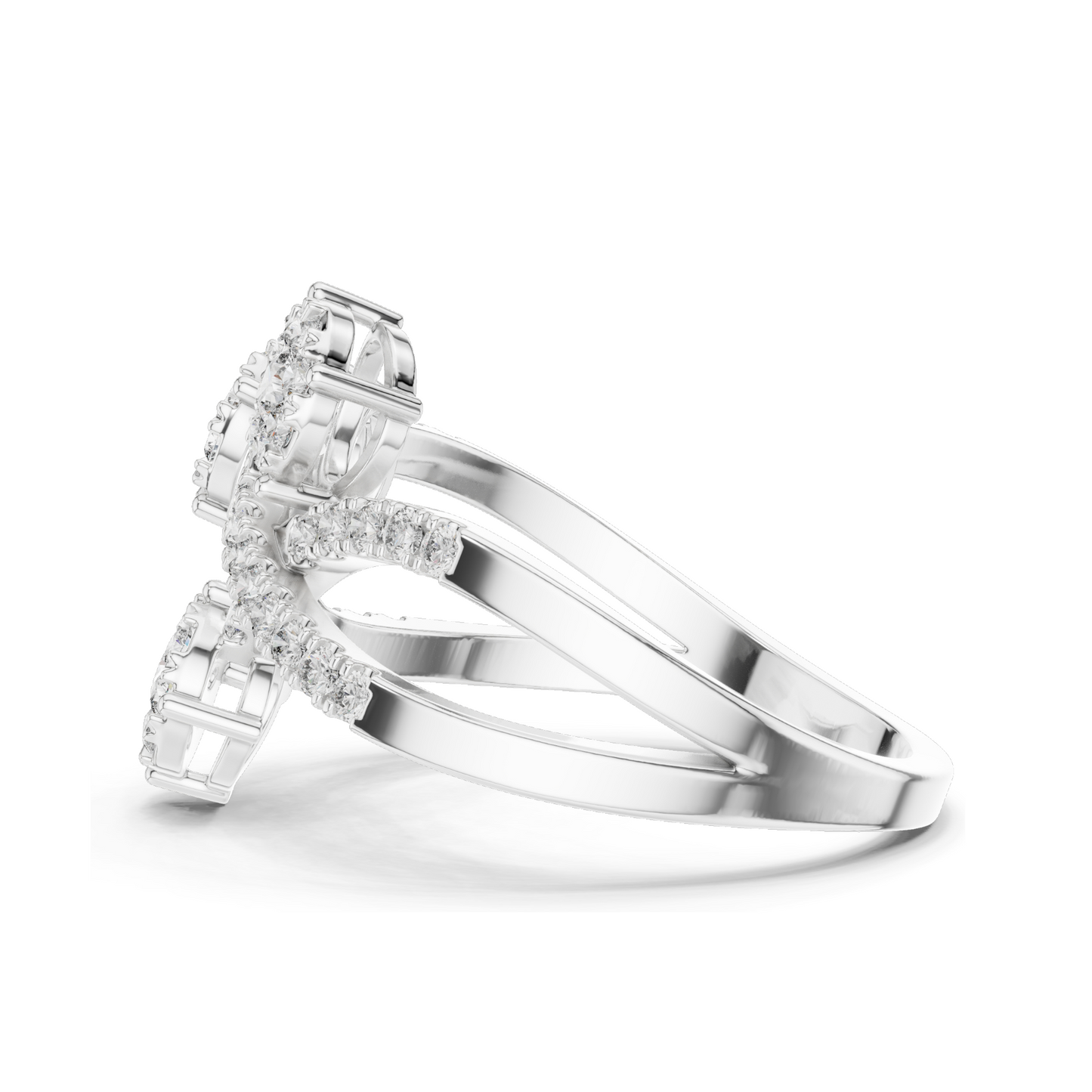 0.614 CT Lab-Grown Diamond Ladies Ring | VVS-VS EF Clarity | 18KT, 14KT, 10KT Gold & 925 Silver | Rose, Yellow, White Gold & Moissanite Options