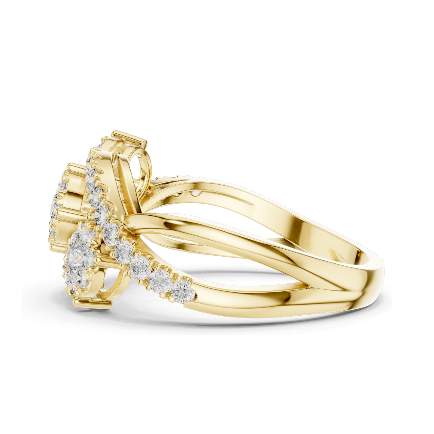 0.622 CT Lab Diamond Ladies Ring | VVS-VS EF Clarity | 18KT, 14KT, 10KT Gold & 925 Silver | Rose, Yellow, White Gold & Moissanite Options