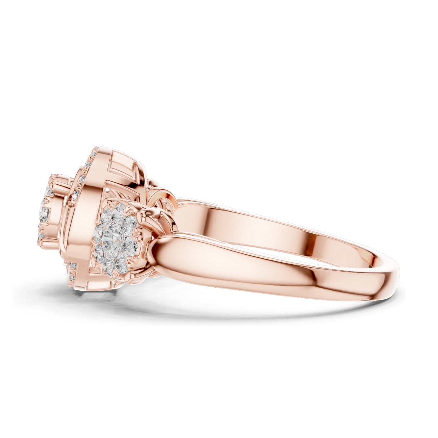 0.502 CT Lab Diamond Ladies Ring | VVS-VS EF Clarity | 18KT, 14KT, 10KT Gold & 925 Silver | Rose, Yellow, White Gold & Moissanite Options