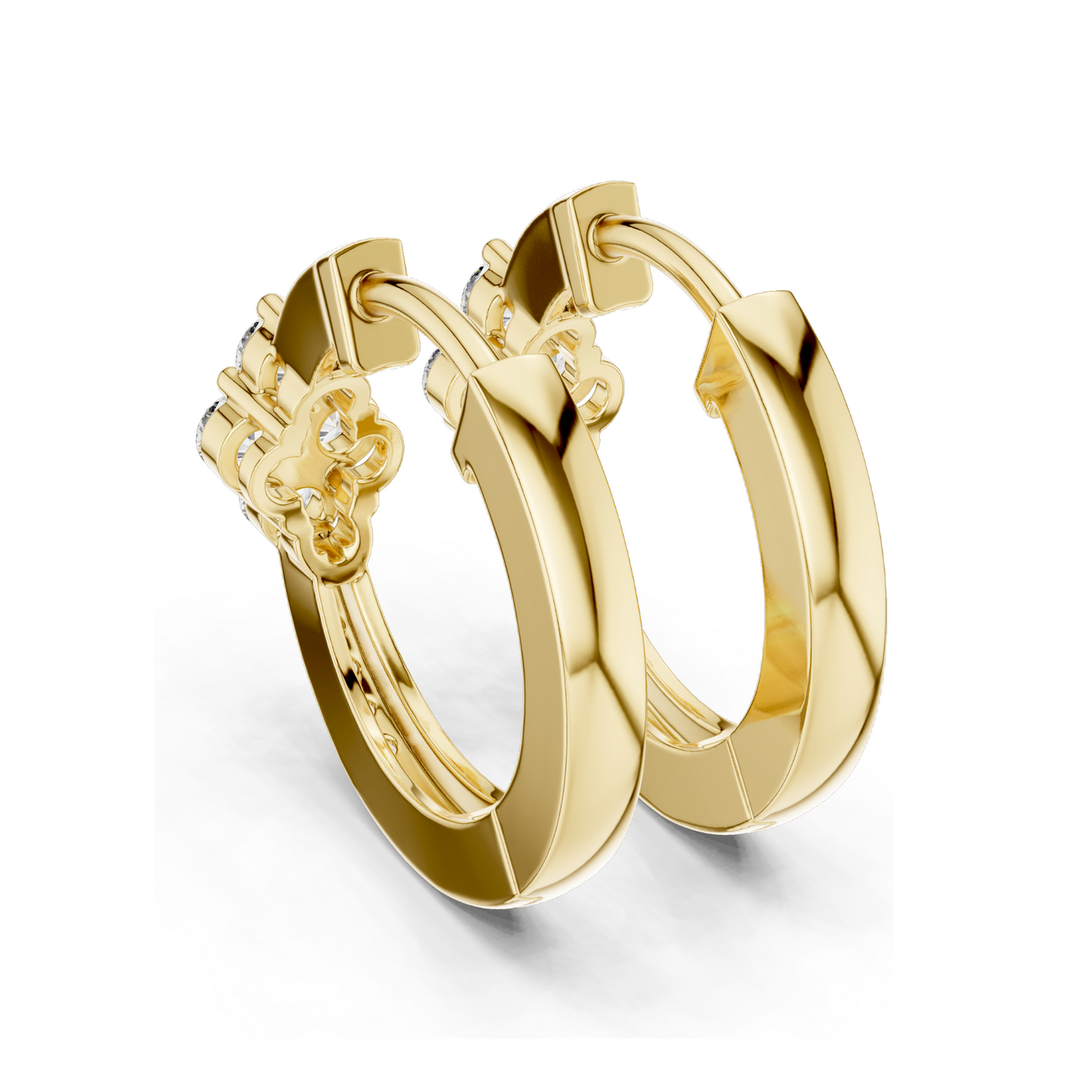 0.39 CT Lab Diamond Earrings | VVS-VS-EF Clarity CVD Diamond | 18KT, 14KT, 10KT Gold & 925 Silver | Rose, Yellow, White Gold | Luxury Fine Jewelry