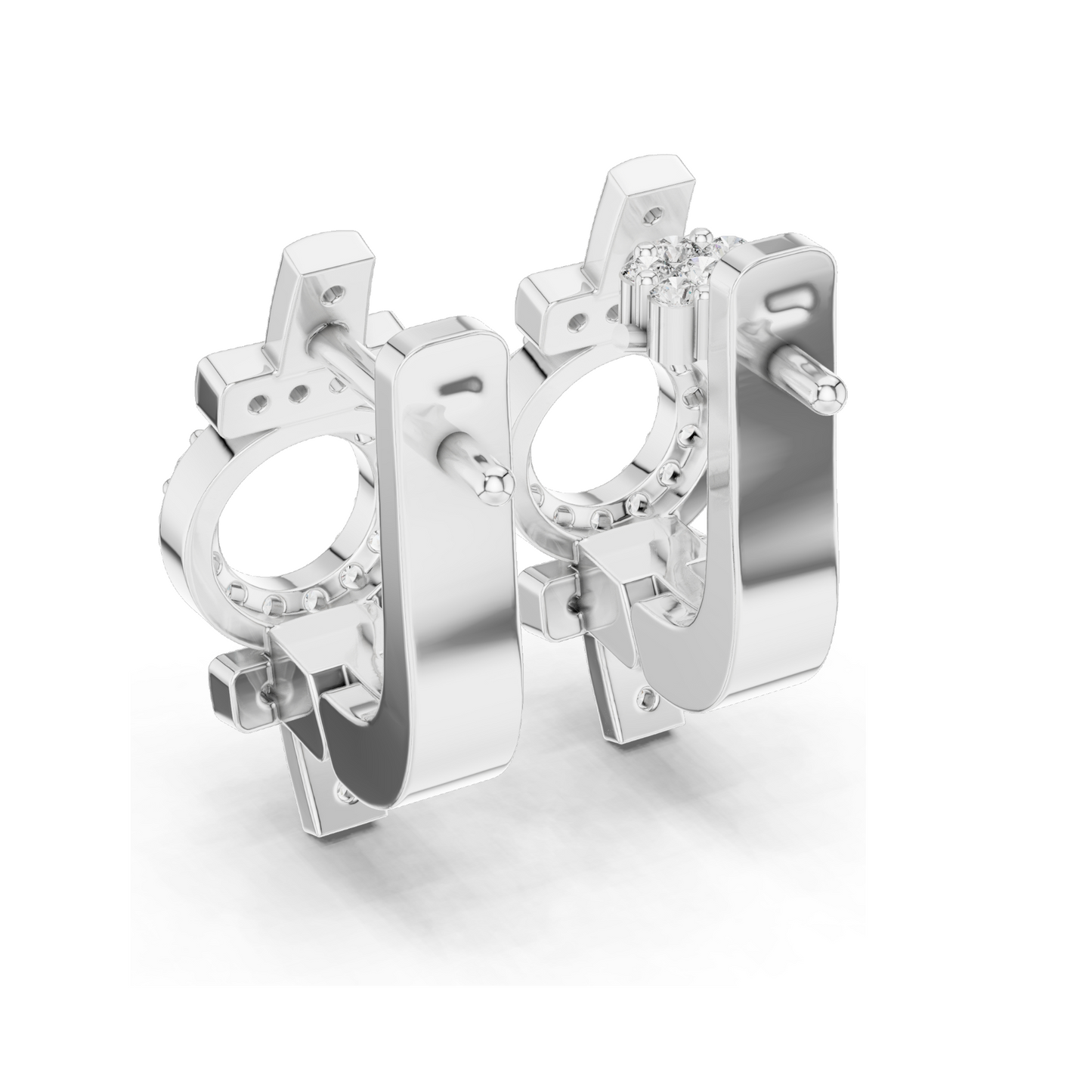 0.448 CT Lab Diamond Female Symbol Earrings | Round Brilliant Cut | 10KT, 14KT, 18KT Gold & 925 Silver with Moissanite | Rose, Yellow, White Gold | Empowerment Jewelry