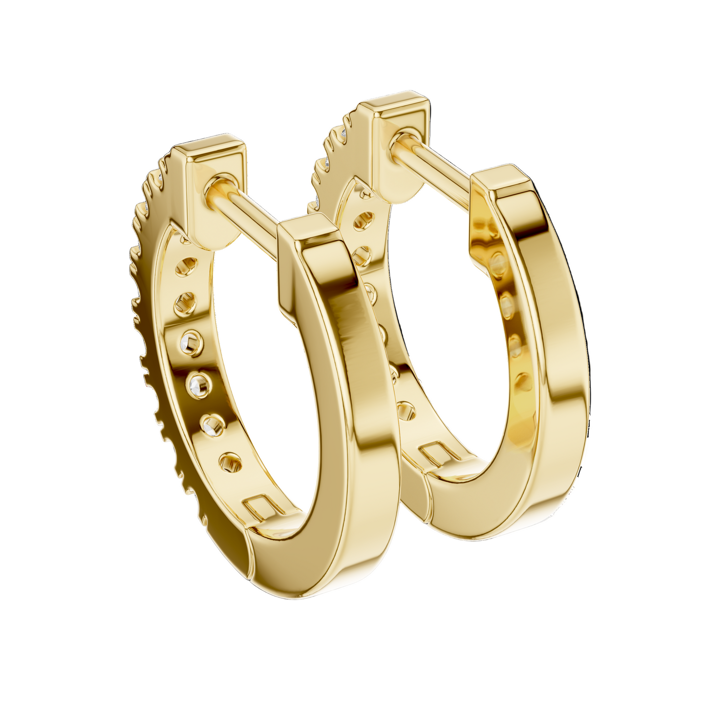0.24ct Lab Diamond Hoop Earrings for Women | VVS-VS EF Clarity | 18KT, 14KT, 10KT Gold & 925 Silver | Rose, Yellow, White Gold & Moissanite Options