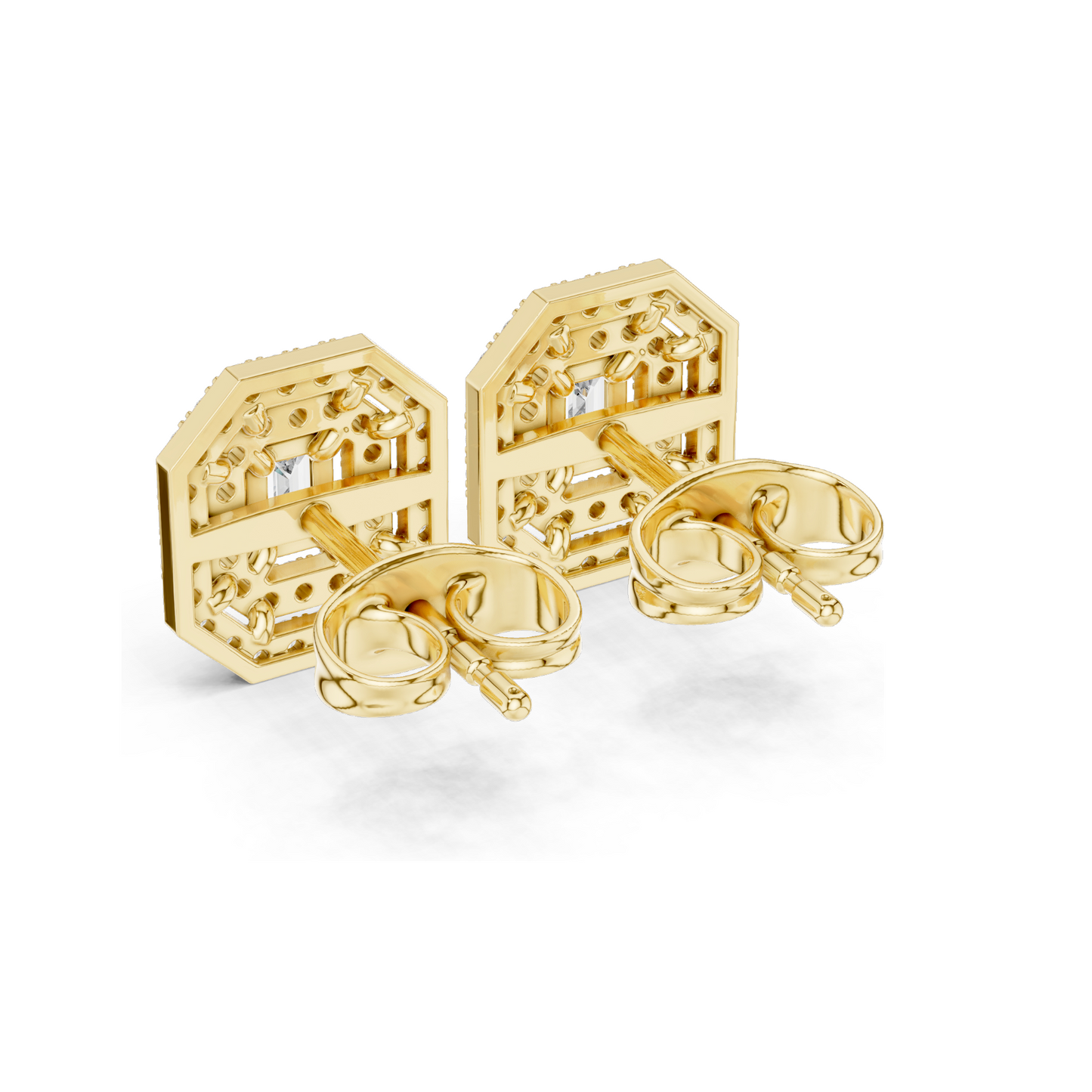 0.46 CT Lab Diamond Earrings | VVS-VS EF Clarity | 18KT, 14KT, 10KT Gold & 925 Silver | Rose, Yellow, White Gold & Moissanite Options