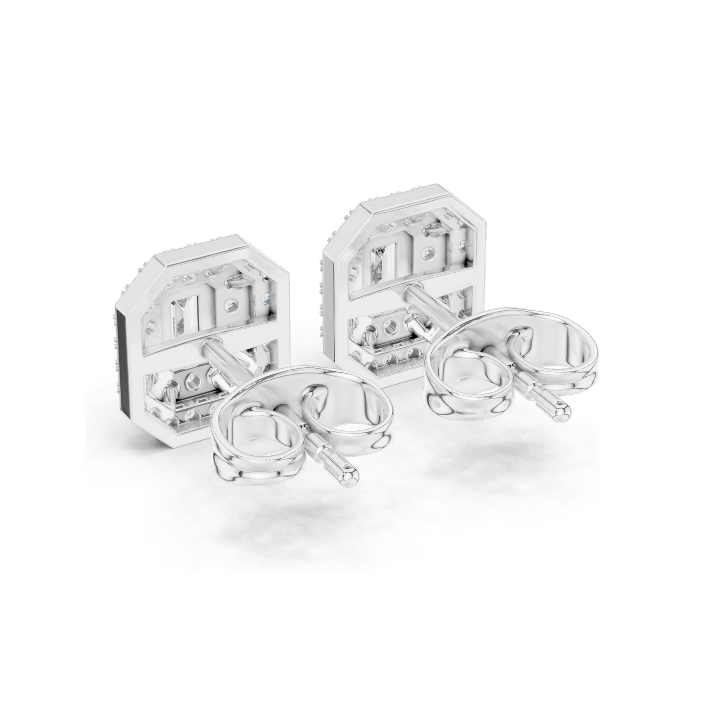 Lab Diamond Stud Earrings | VVS-VS EF Clarity | Available in 18KT, 14KT, 10KT Gold & 925 Silver | Rose, Yellow, White Gold & Moissanite Options