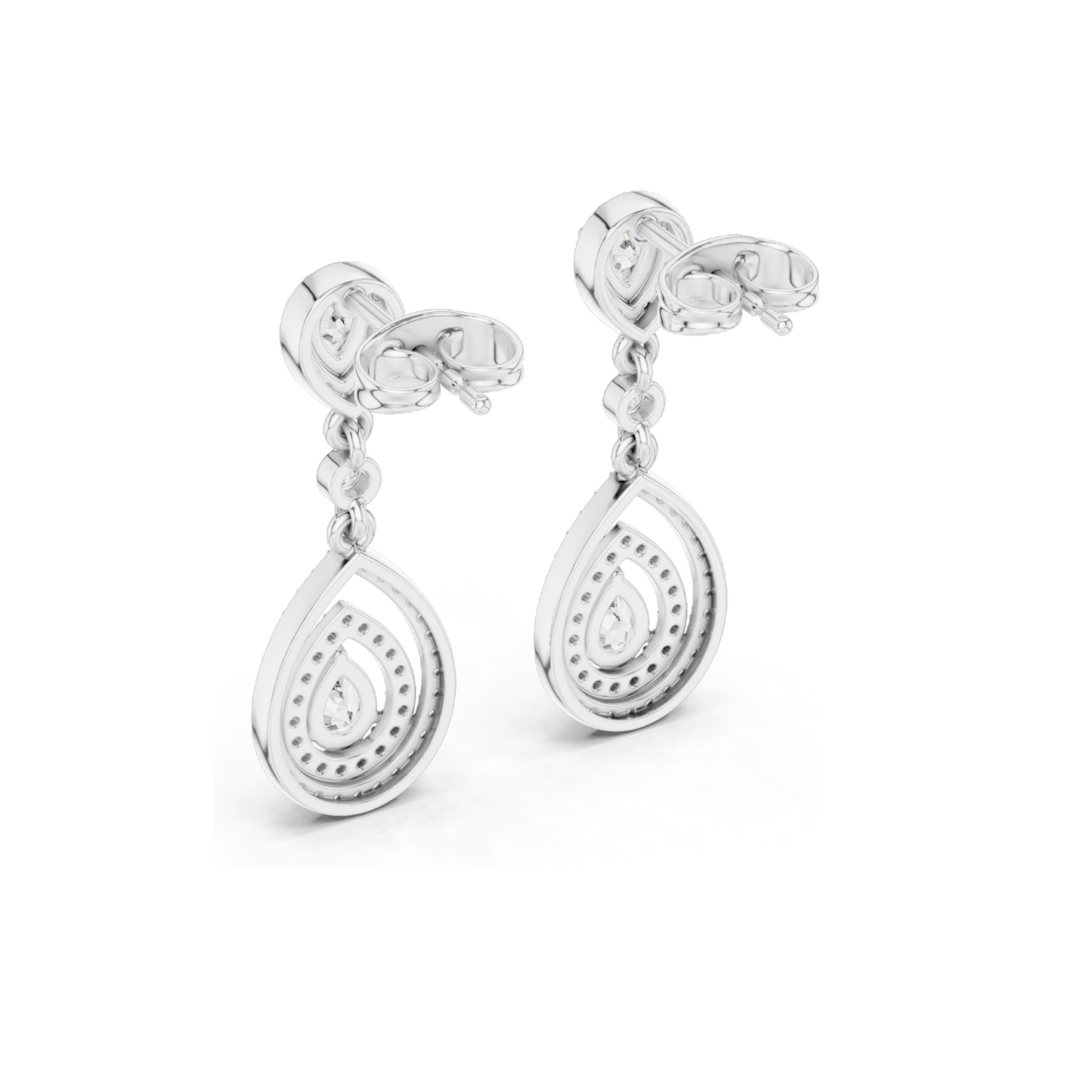 1.214 CT Lab Diamond Drop Earrings for Women | VVS-VS EF Clarity | 18KT, 14KT, 10KT Gold & 925 Silver | Rose, Yellow, White Gold & Moissanite Options