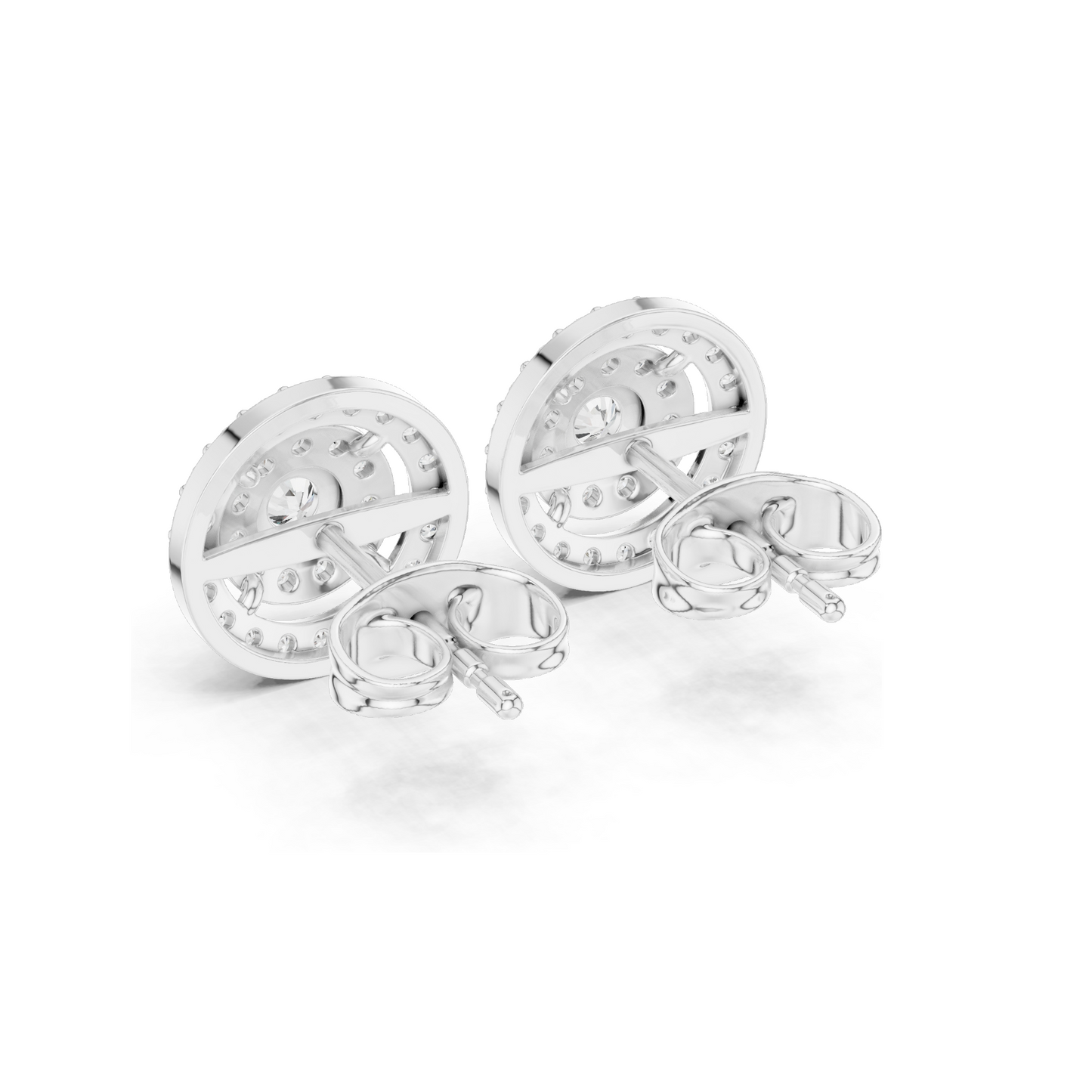 0.592 CT Lab-Grown Diamond Earrings | VVS-VS EF Clarity | 18KT, 14KT, 10KT Gold & 925 Silver | Rose, Yellow, White Gold & Moissanite Options