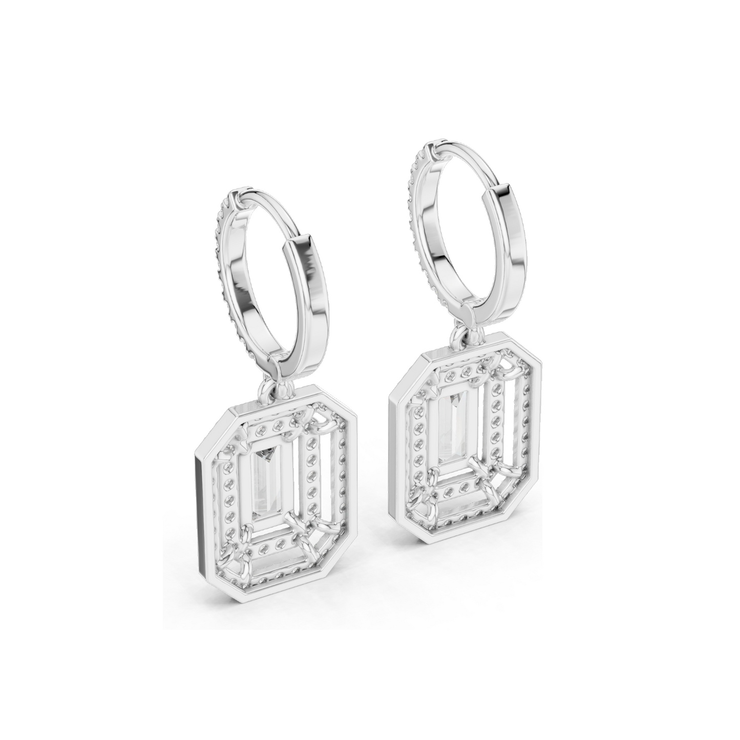 1.352 CT Lab Diamond Earrings | VVS-VS EF Clarity | 18KT, 14KT, 10KT Gold & 925 Silver | Rose, Yellow, White Gold & Moissanite Options