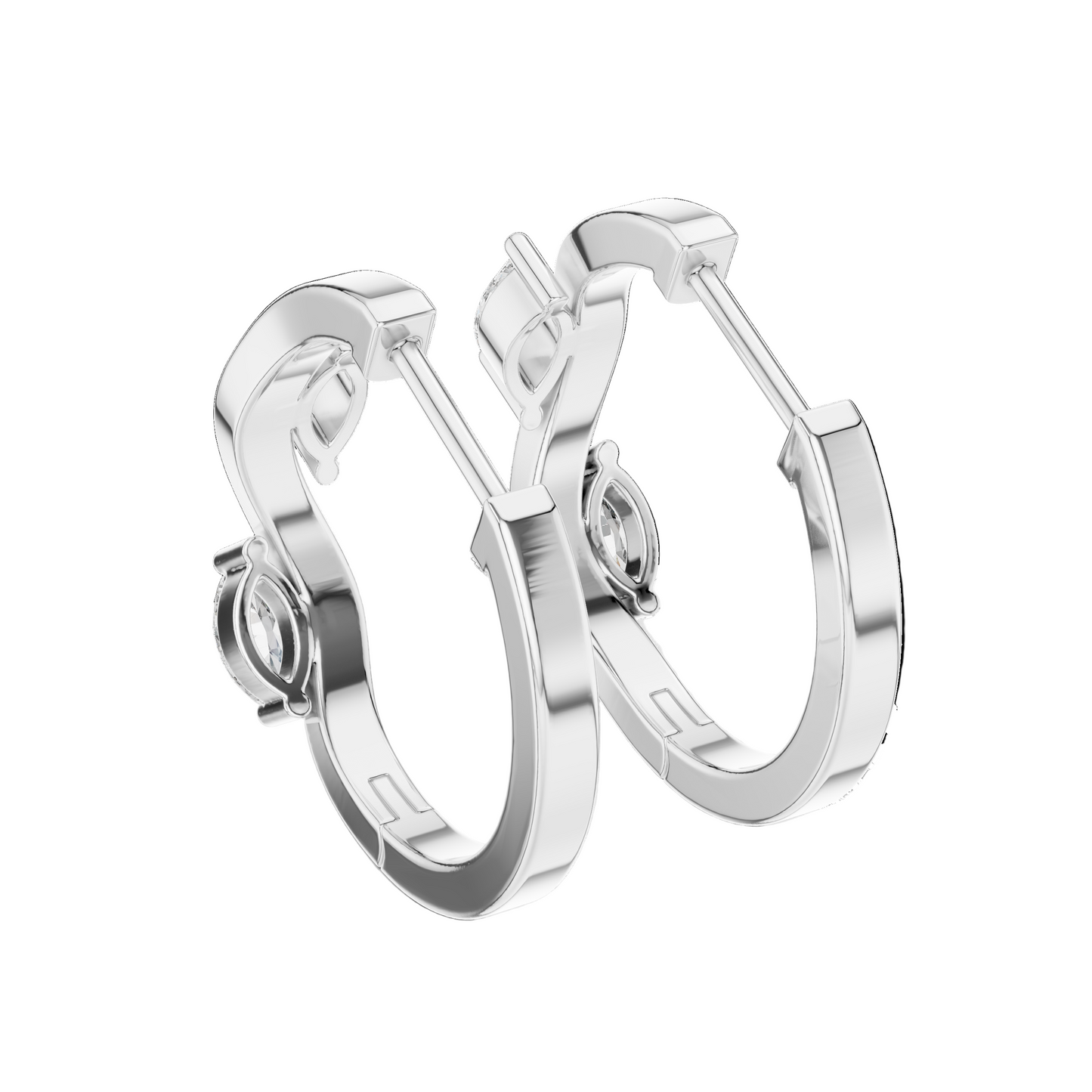 0.25 CT Lab-Grown VVS-VS-EF CVD Diamond Earrings | 18KT, 14KT, 10KT Gold & 925 Silver | Rose, Yellow, White Gold & Moissanite Options