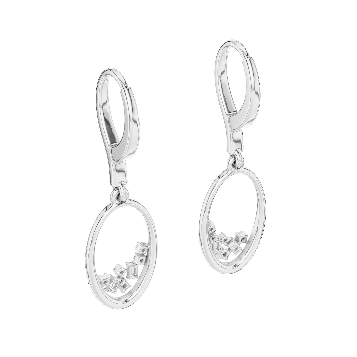 0.277 CT Lab-Grown VVS-VS EF Diamond Dangle Earrings | 18KT, 14KT, 10KT Gold & 925 Silver | Rose, Yellow, White Gold & Moissanite Options