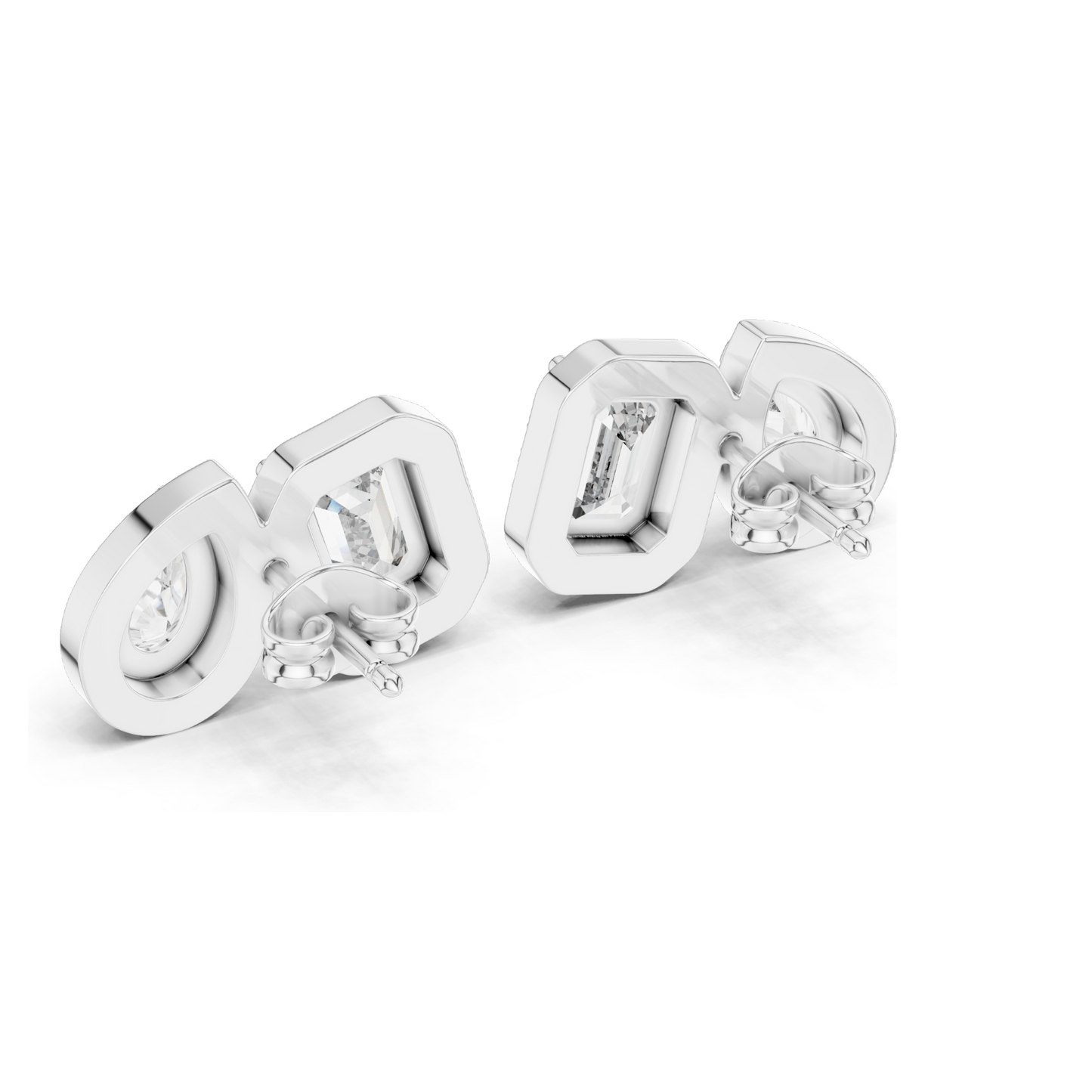 3.906 CT Lab-Grown Diamond Earrings | Cushion and Pear Cut | 18KT, 14KT, 10KT Gold & 925 Silver | Rose, Yellow, White Gold | Luxury Fine Jewelry