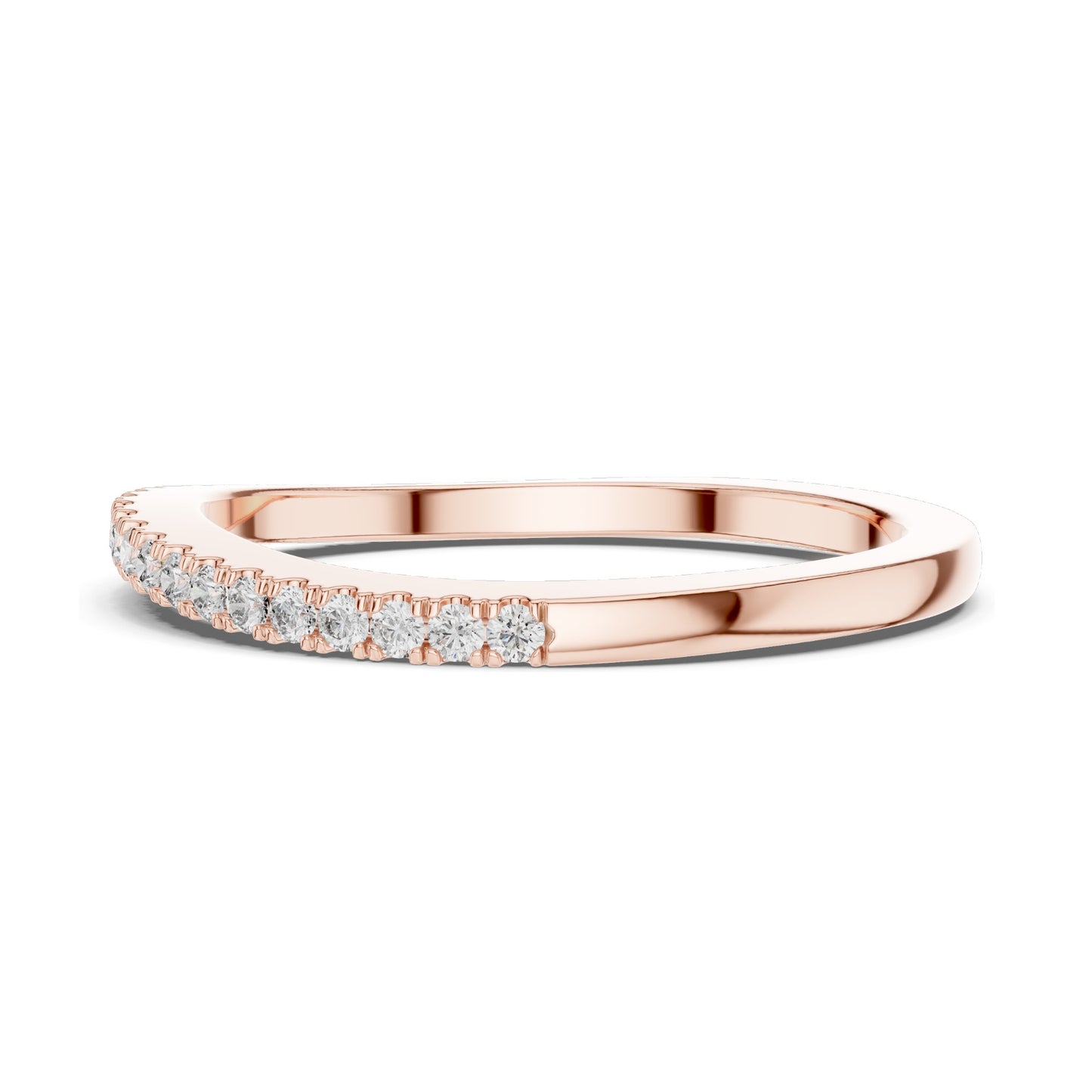0.216 CT Round Brilliant Cut Lab Diamond Eternity Ring for Women | VVS-VS EF Clarity | 18KT, 14KT, 10KT Gold & 925 Silver | Rose, Yellow, White Gold & Moissanite Options