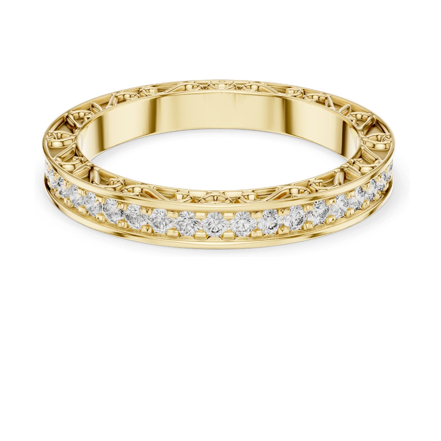 0.50 CT Round Brilliant Cut Lab Diamond Eternity Band for Women | VVS-VS EF Clarity | 18KT, 14KT, 10KT Gold & 925 Silver | Rose, Yellow, White Gold & Moissanite Options