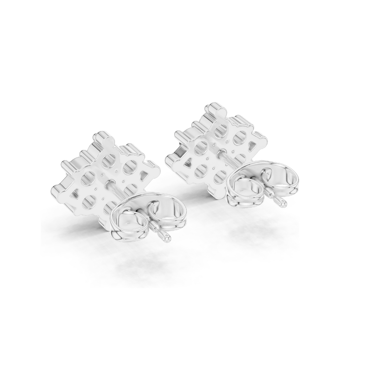 0.49 CT Lab Diamond Cluster Stud Earrings for Women | VVS–VS EF Clarity | 18KT, 14KT, 10KT Gold & 925 Silver | White, Yellow & Rose Gold | Moissanite Option