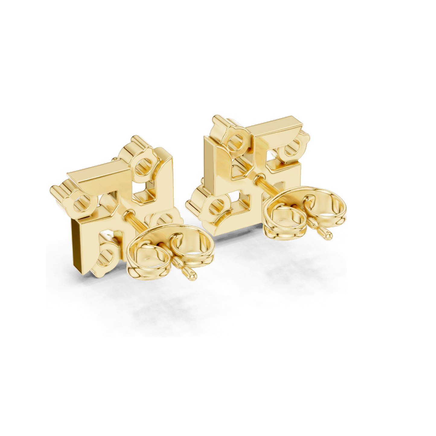 0.35 CT Lab Diamond Earrings in 18KT, 14KT, 10KT Gold & 925 Silver | Moissanite & Lab Diamond Options | White, Yellow & Rose Gold | VVS-VS Clarity, EF Color