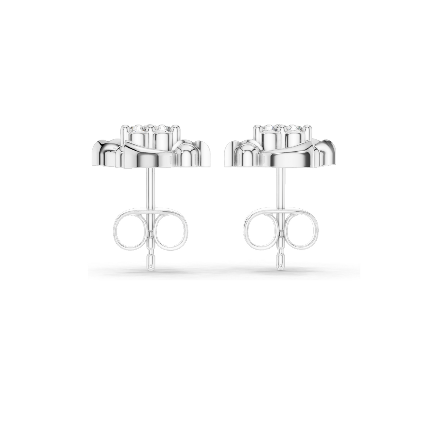 Lab Diamond Stud Earrings | 0.21 CT Total Weight | 18KT, 14KT, 10KT Gold & 925 Silver | Moissanite & Lab Diamond Options | Rose, Yellow, White Gold