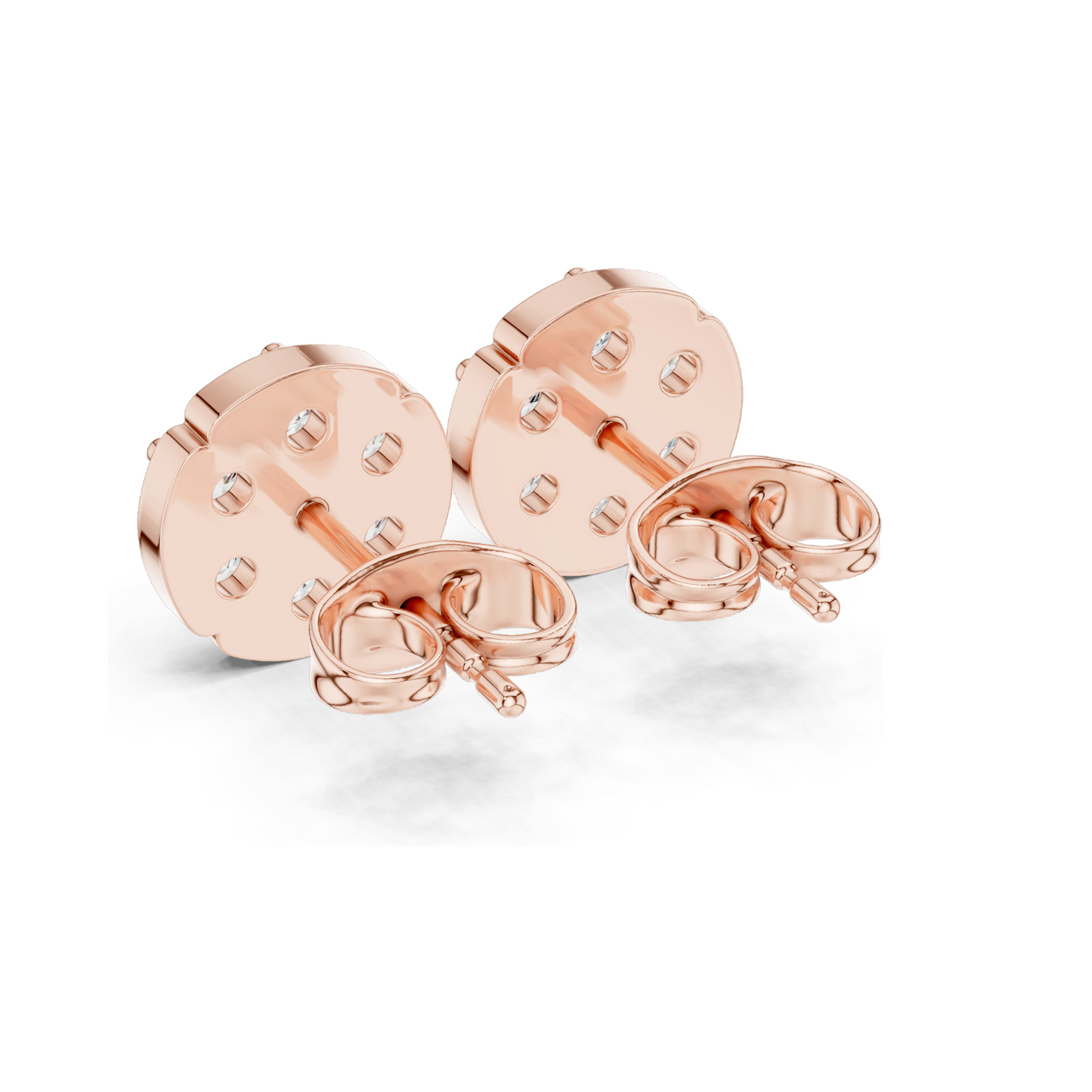 Diamond Cluster Earrings | 0.73 CT Lab-Grown Diamonds in 18KT, 14KT, 10KT Gold & 925 Silver | Rose, Yellow, White Gold & Moissanite Options