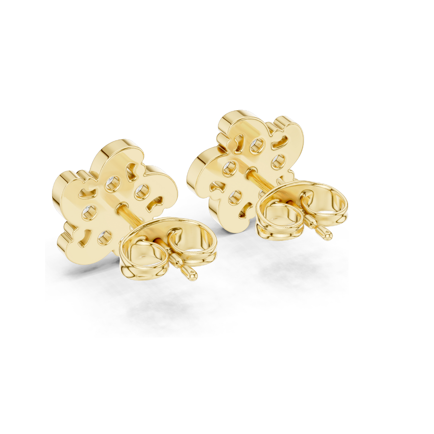 0.49 CT Lab Diamond Flower Stud Earrings for Women | VVS-VS Clarity | 18KT, 14KT, 10KT Gold & 925 Silver | Rose, Yellow, White Gold & Moissanite Options