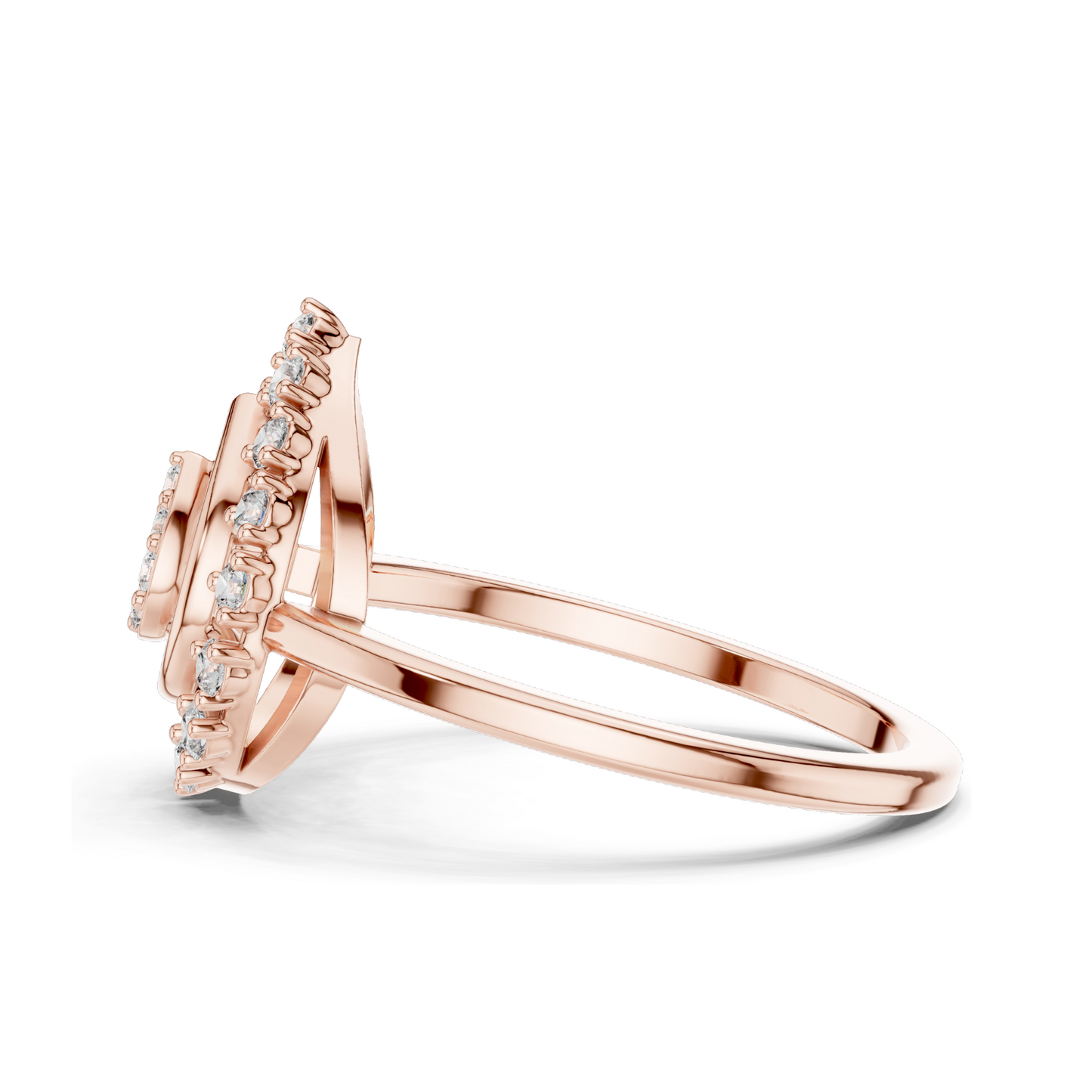 Lab Diamond Ladies Ring – 0.227 CT VVS-VS EF Clarity | 18KT, 14KT, 10KT Gold & 925 Silver Options | Rose, Yellow, White Gold & Moissanite