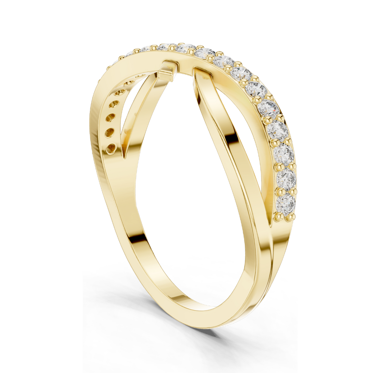0.266 CT Lab Grown Diamond Ladies Ring | VVS-VS Clarity | 18KT, 14KT, 10KT Gold & 925 Silver | Rose, Yellow, White Gold & Moissanite Options