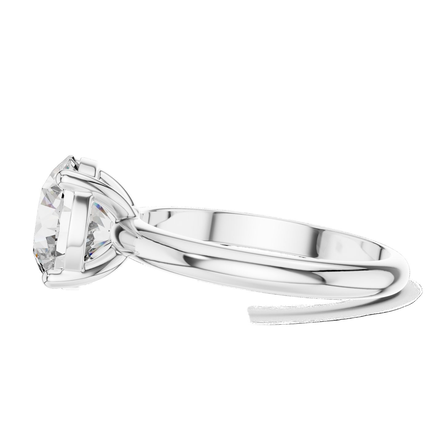 2.5 CT Round Brilliant Cut Lab-Grown Diamond Ring for Women | VVS-VS EF CVD Diamond | 18KT, 14KT, 10KT Gold & 925 Silver | Rose, Yellow, White Gold & Moissanite Options