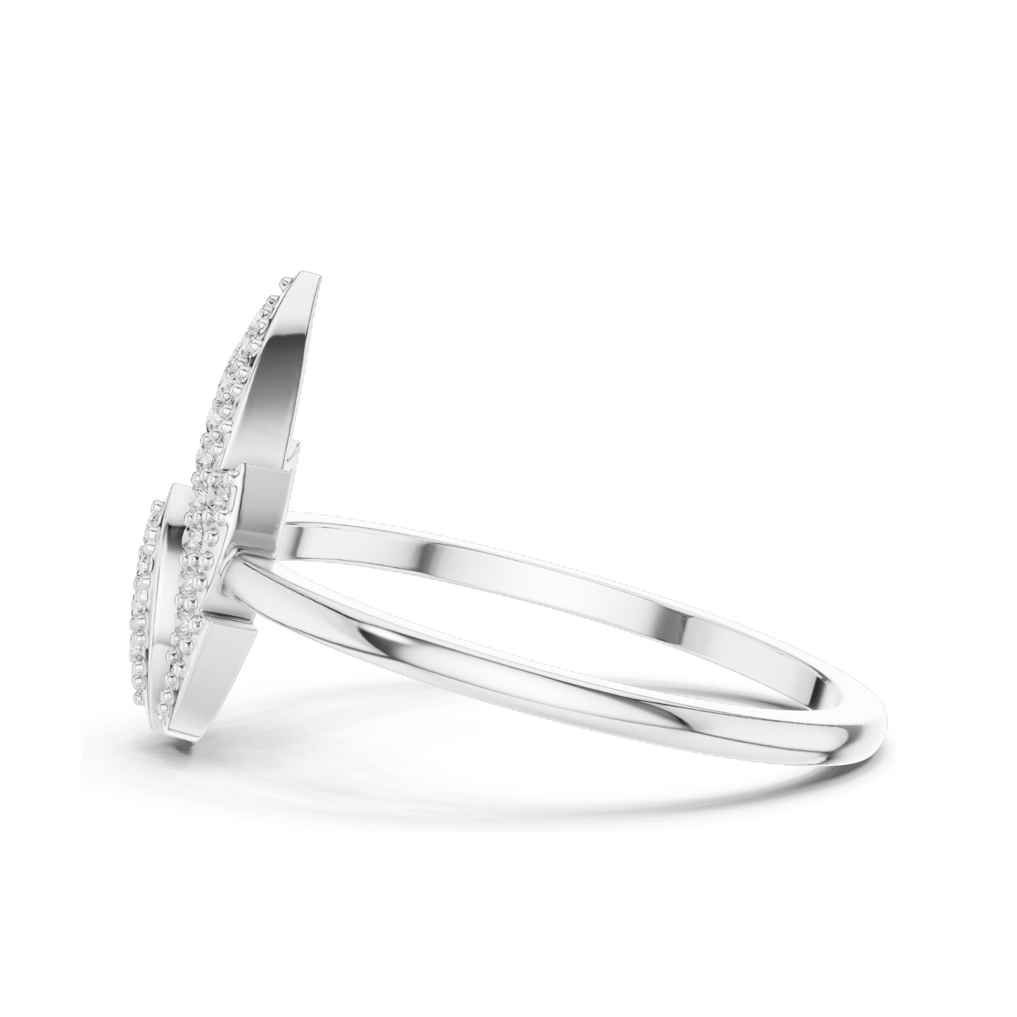 Elegant Lab-Created Diamond Ring for Women | VVS-VS EF CVD Diamonds | 18KT, 14KT, 10KT Gold & 925 Silver | Rose, Yellow, White Gold & Moissanite Options | 0.14 ct Total Diamond Weight