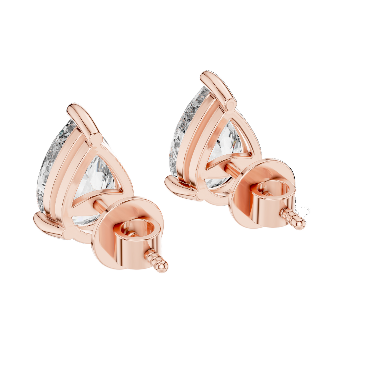 3.5 CT VVS-VS EF CVD Diamond Teardrop Earrings | 18KT, 14KT, 10KT Gold & 925 Silver | Lab Grown Diamonds, Rose, Yellow, White Gold Options