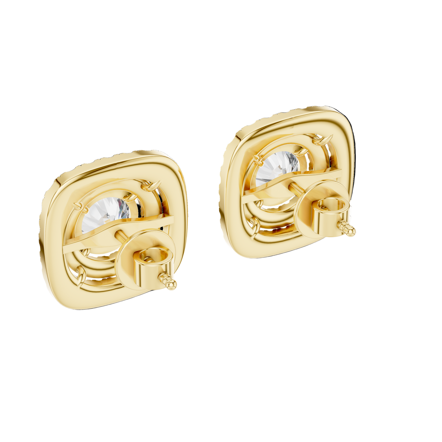 3.89 CT Total Lab-Created Diamond Earrings | VVS-VS EF Clarity | 18KT, 14KT, 10KT Gold & 925 Silver | Moissanite & Rose, Yellow, White Gold Options