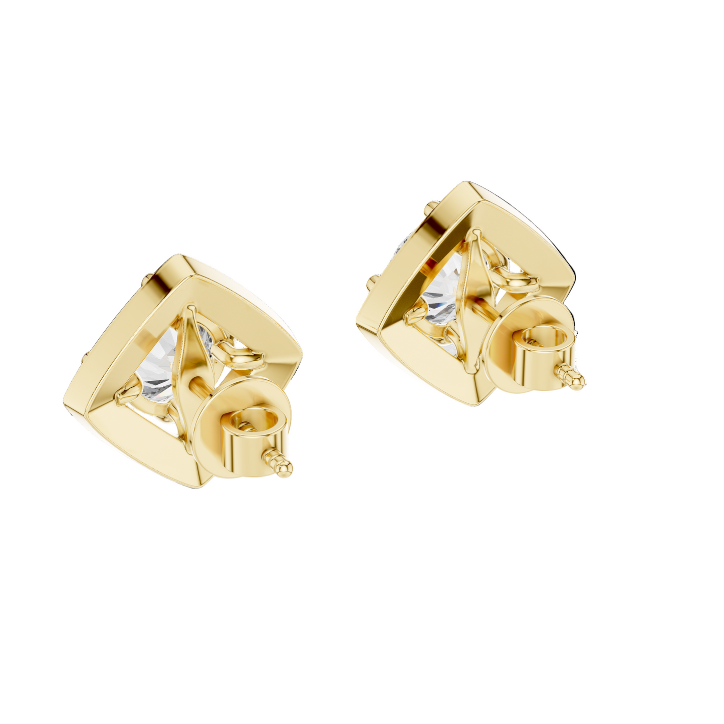 2.98 CT Lab-Grown VVS-VS EF CVD Diamond Earrings | Halo Design | 18KT, 14KT, 10KT Gold & 925 Silver | Rose, Yellow, White Gold & Moissanite Options