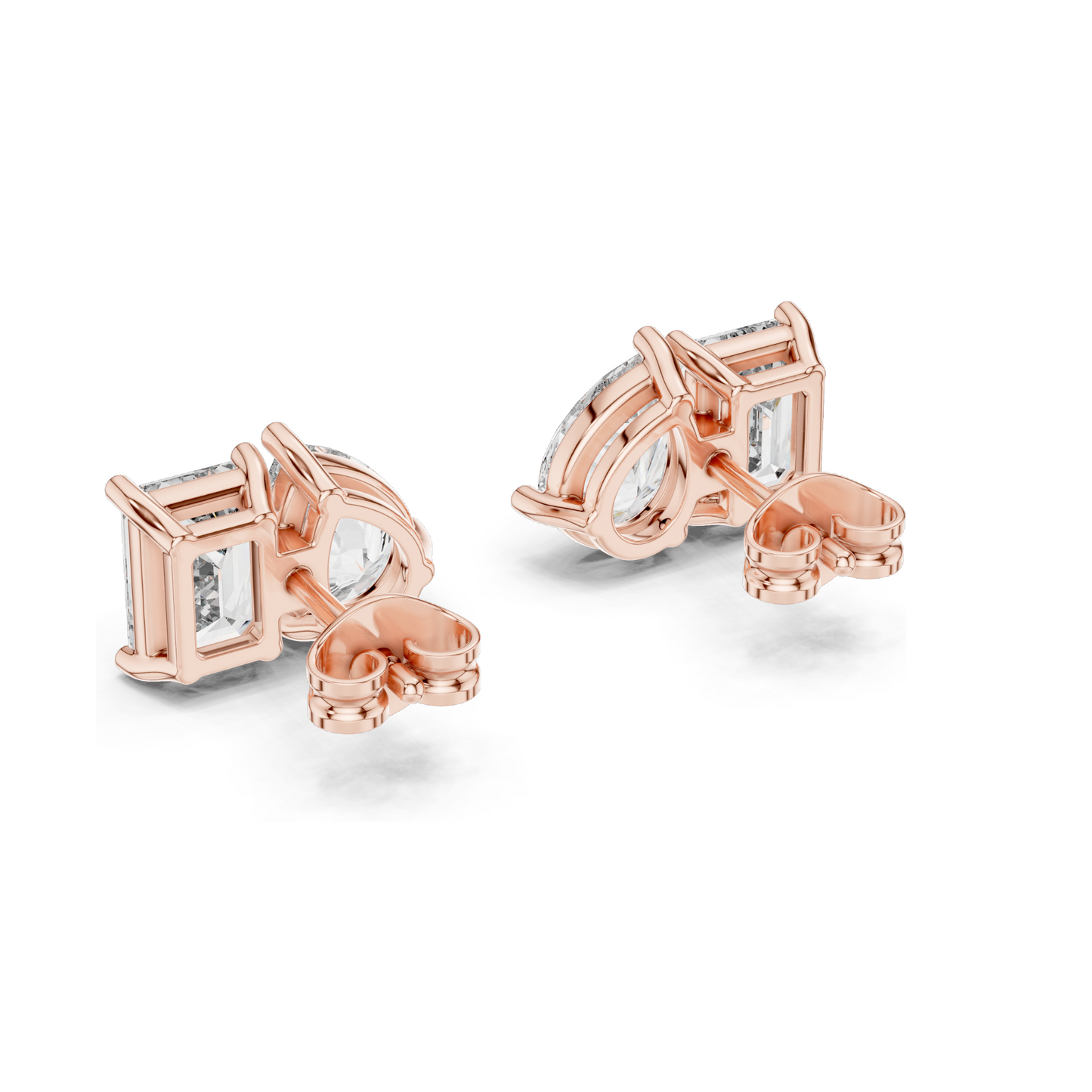 4 CT Lab Diamond Earrings for Women | VVS-VS EF Clarity | 18KT, 14KT, 10KT Gold & 925 Silver | Rose, Yellow, White Gold & Moissanite Options