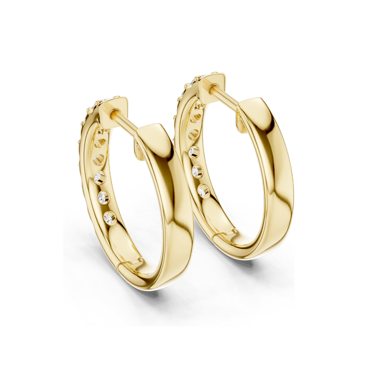 0.7 CT Lab Diamond Hoop Earrings for Women | VVS-VS EF Clarity | 18KT, 14KT, 10KT Gold & 925 Silver | Rose, Yellow, White Gold & Moissanite Options