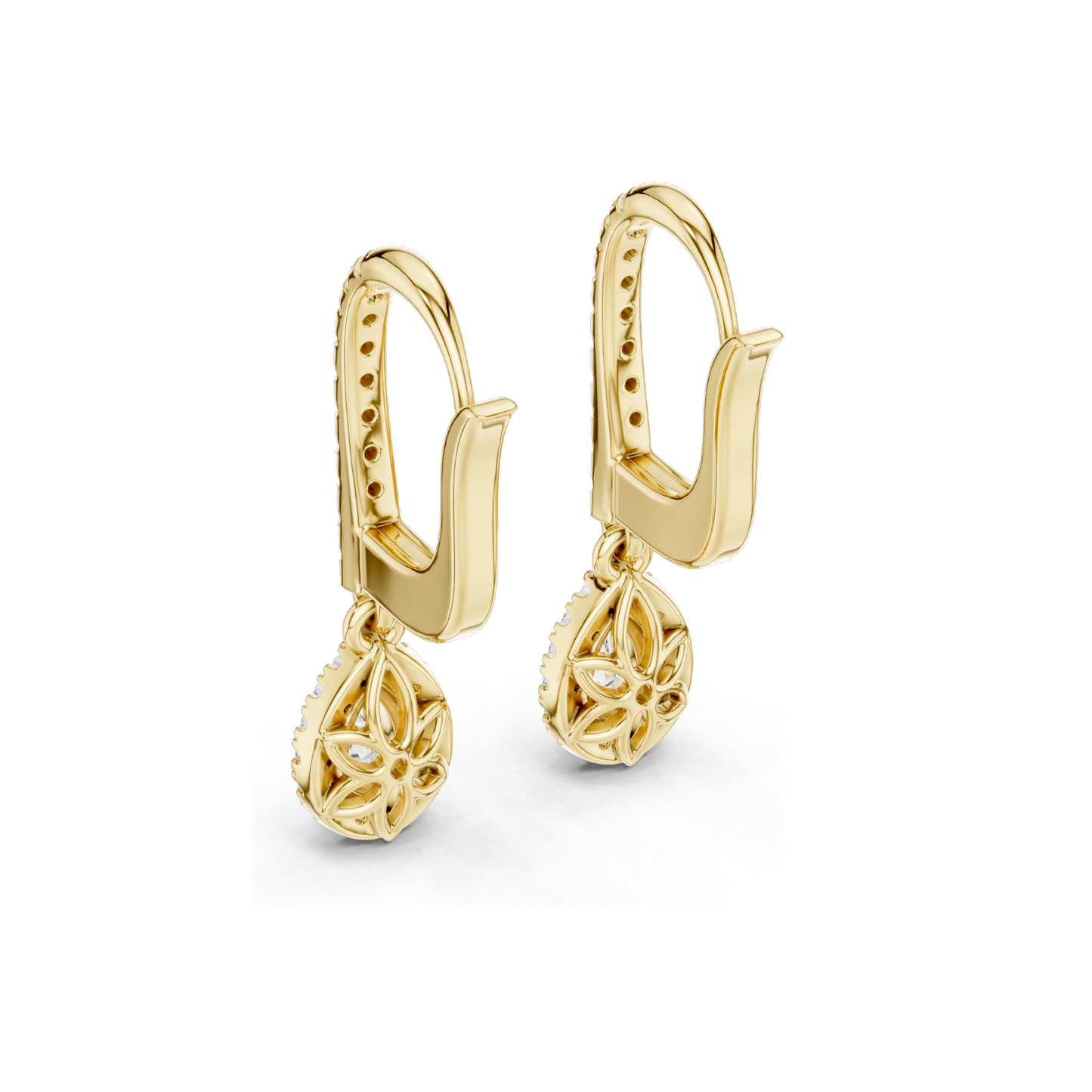 Lab Diamond Drop Earrings – 0.828 CT | VVS-VS EF Clarity | 18KT, 14KT, 10KT Gold & 925 Silver | Rose, Yellow, White Gold & Moissanite Options