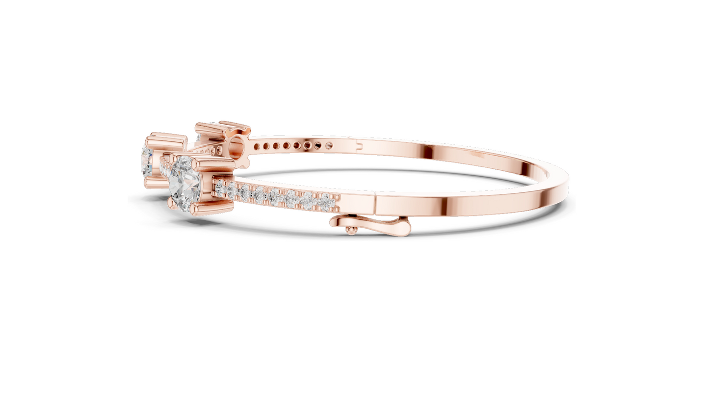 3.6 CT Lab-Grown Diamond Tennis Bracelet | Round Brilliant Cut | 10KT, 14KT, 18KT Gold & 925 Silver | Rose, Yellow, White Gold Options | Luxury Fine Jewelry