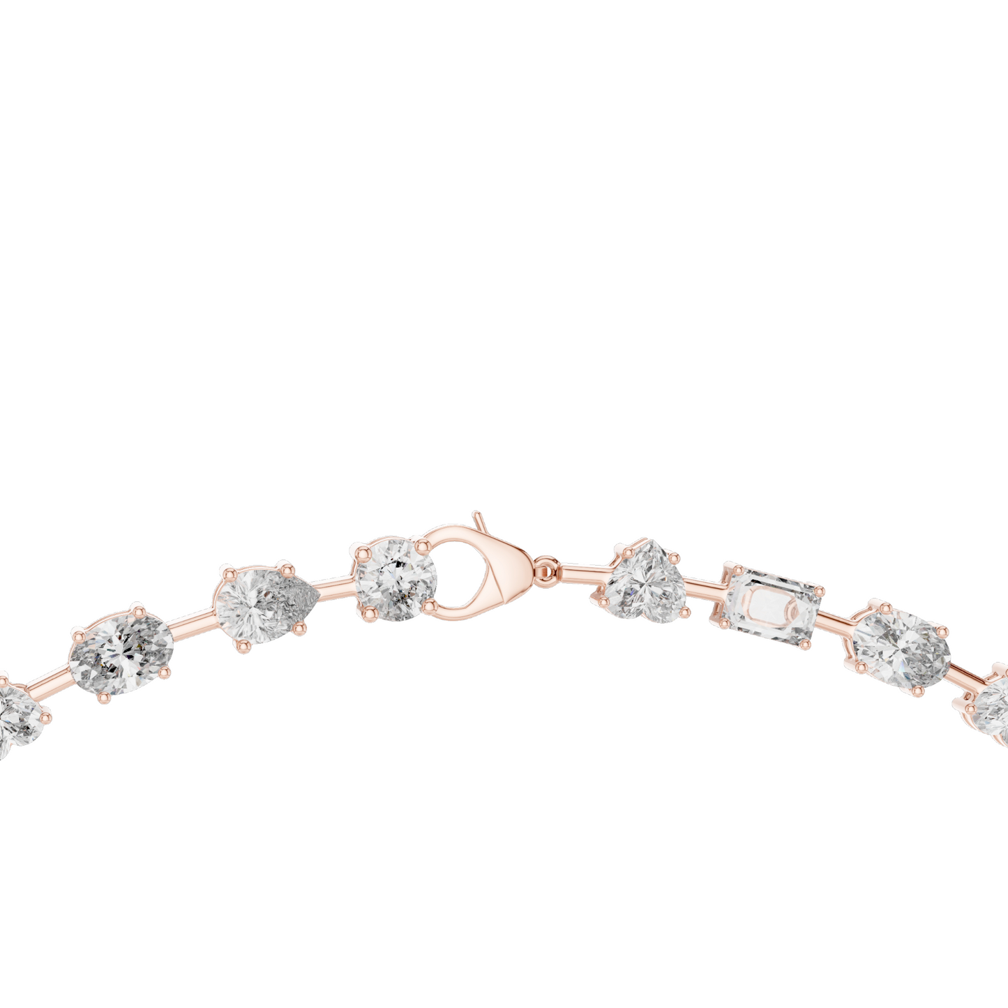 21.49 CT Lab-Created Diamond Necklace | Round & Emerald Cut Diamonds | 18KT, 14KT, 18KT Gold | Rose, Yellow, White Gold | Luxury Fine Jewelry