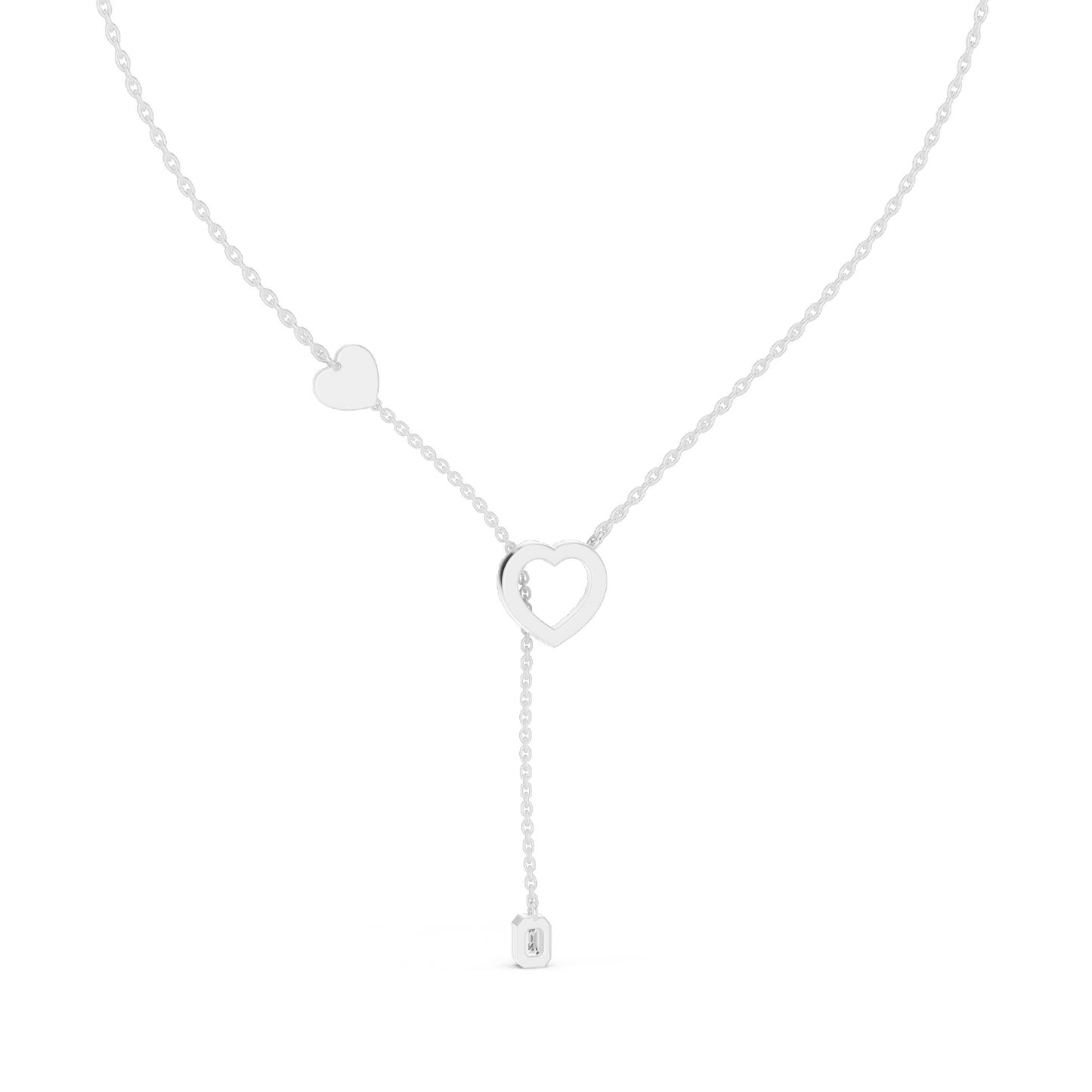0.3 CT Lab Diamond Heart Necklace | 18KT, 14KT Rose, Yellow, White Gold | Luxury Fine Jewelry with VVS-VS EF CVD Diamonds