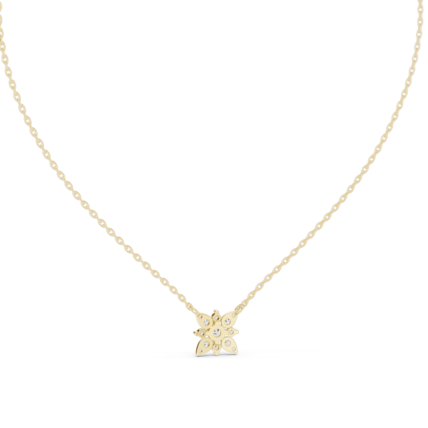 0.437 CT Lab-Created VVS-VS EF CVD Diamond Pendant Necklace | 18KT, 14KT Rose, Yellow, White Gold | Elegant Fine Jewelry