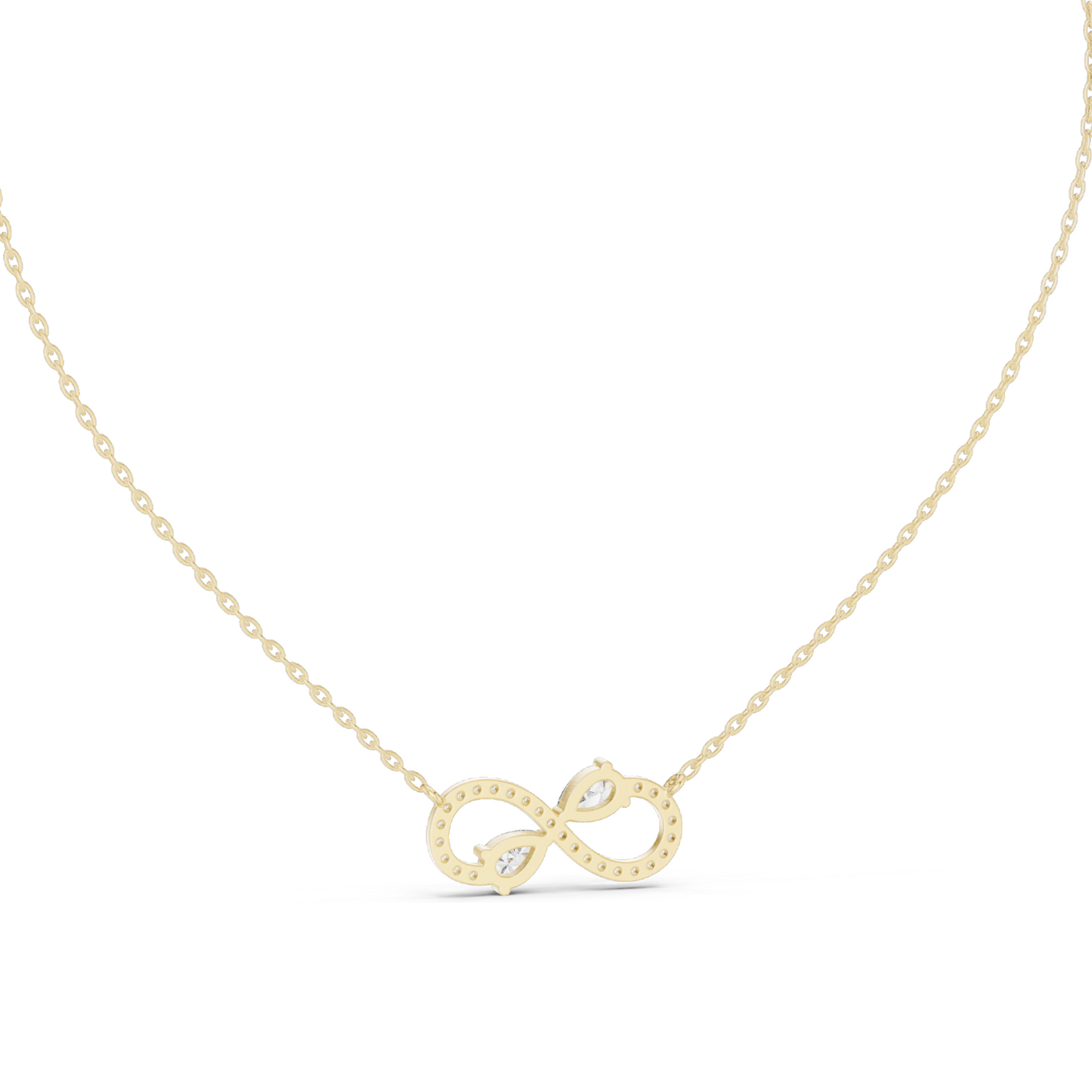 0.708 CT Lab-Created Diamond Infinity Necklace | VVS-VS EF Clarity | 18KT, 14KT Rose, Yellow, White Gold | Ethical Fine Jewelry