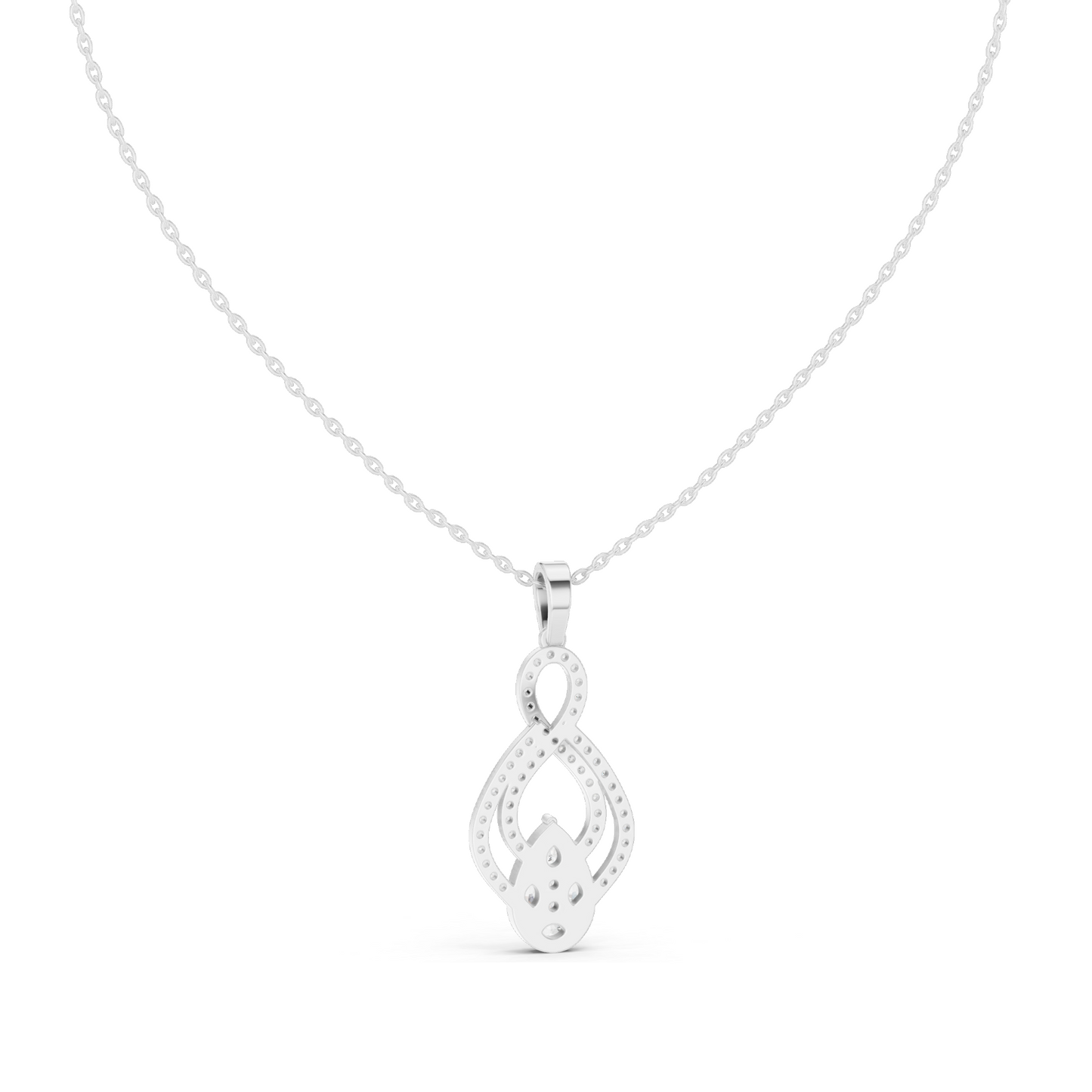 Lab-Created Diamond Pendant Necklace | 1.0821 CT VVS-VS EF CVD Diamonds | 18KT, 14KT, Rose, Yellow, White Gold | Luxury Jewelry for Her
